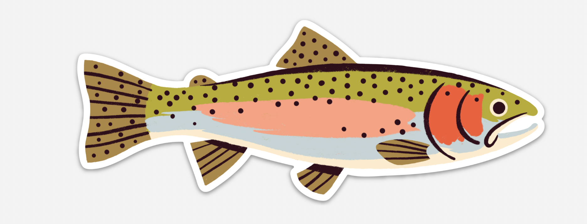 Native Trout Sticker - Waterproof Vinyl Decal for Fishing Gear, Coolers & Outdoor Equipment - Perfect for Anglers & Nature Lovers