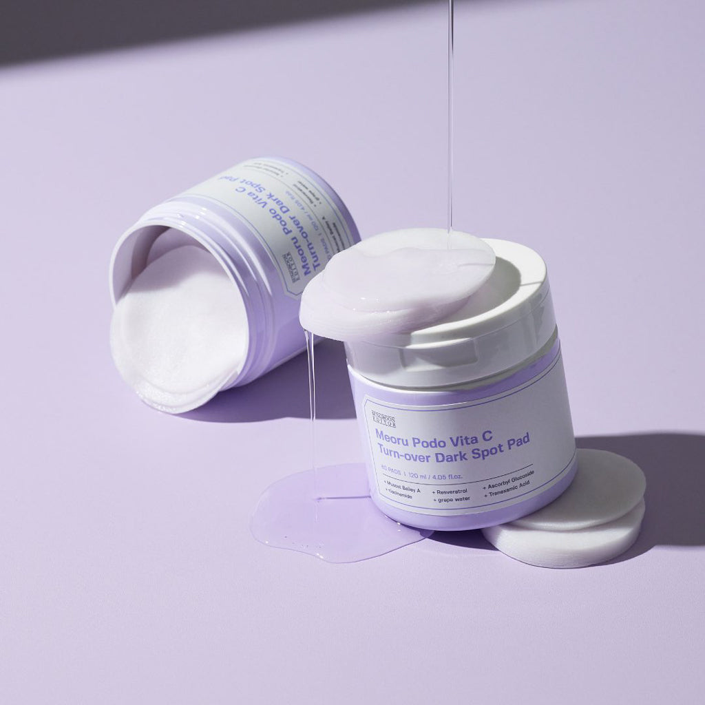 Sungboon Editor Meoru Podo Vita C Dark Spot Correcting Pads - 60 Pads/140ml for Brightening & Even Skin Tone | Perfect for Nighttime Skincare Routine & Travel