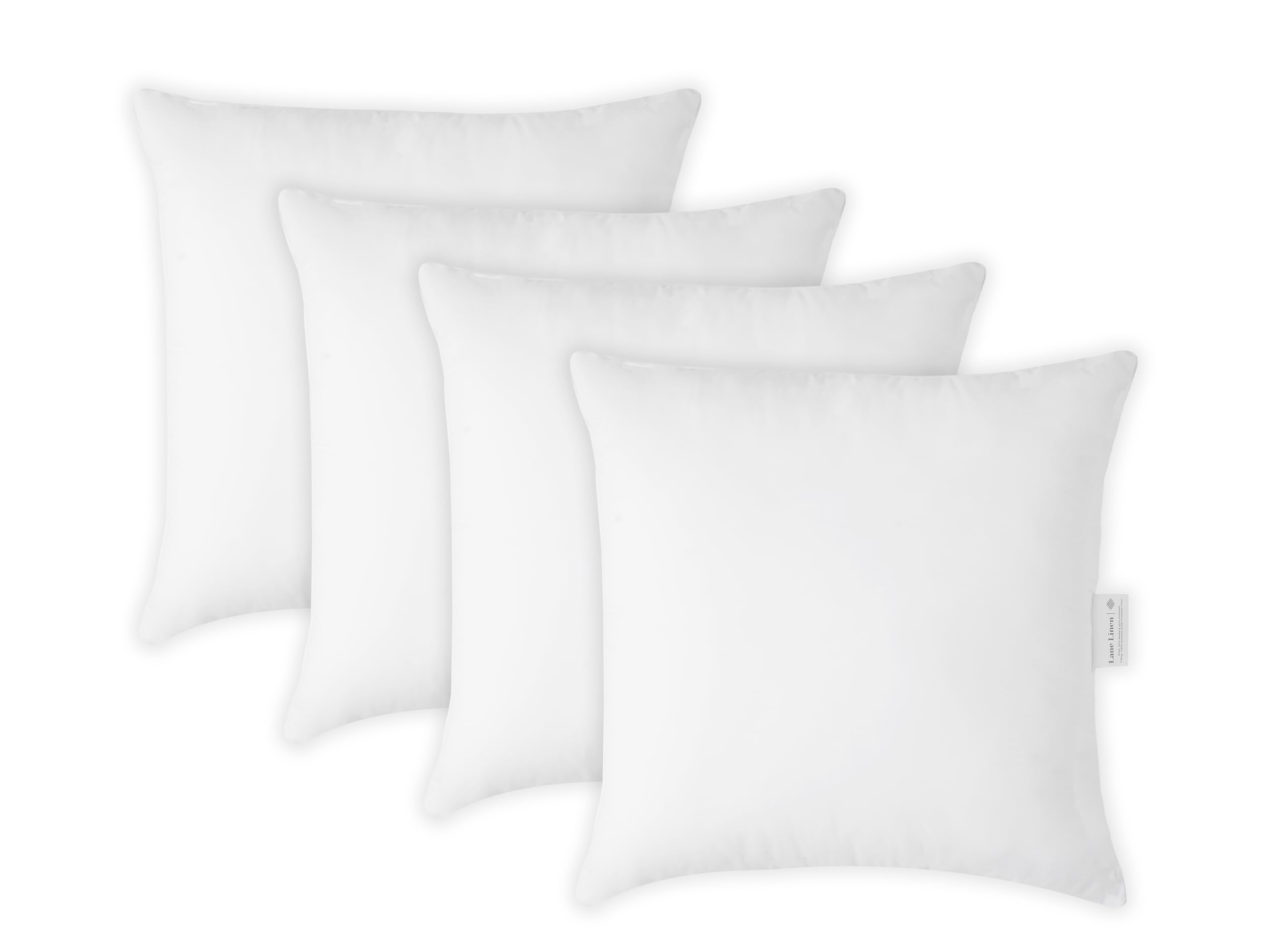 Premium 16x16 Inch White Throw Pillow Inserts (Set of 4) - Soft Down Alternative Filling for Decorative Couch Pillows, Bed Pillows & Home Decor - Perfect for Living Room, Bedroom & Sofa Styling