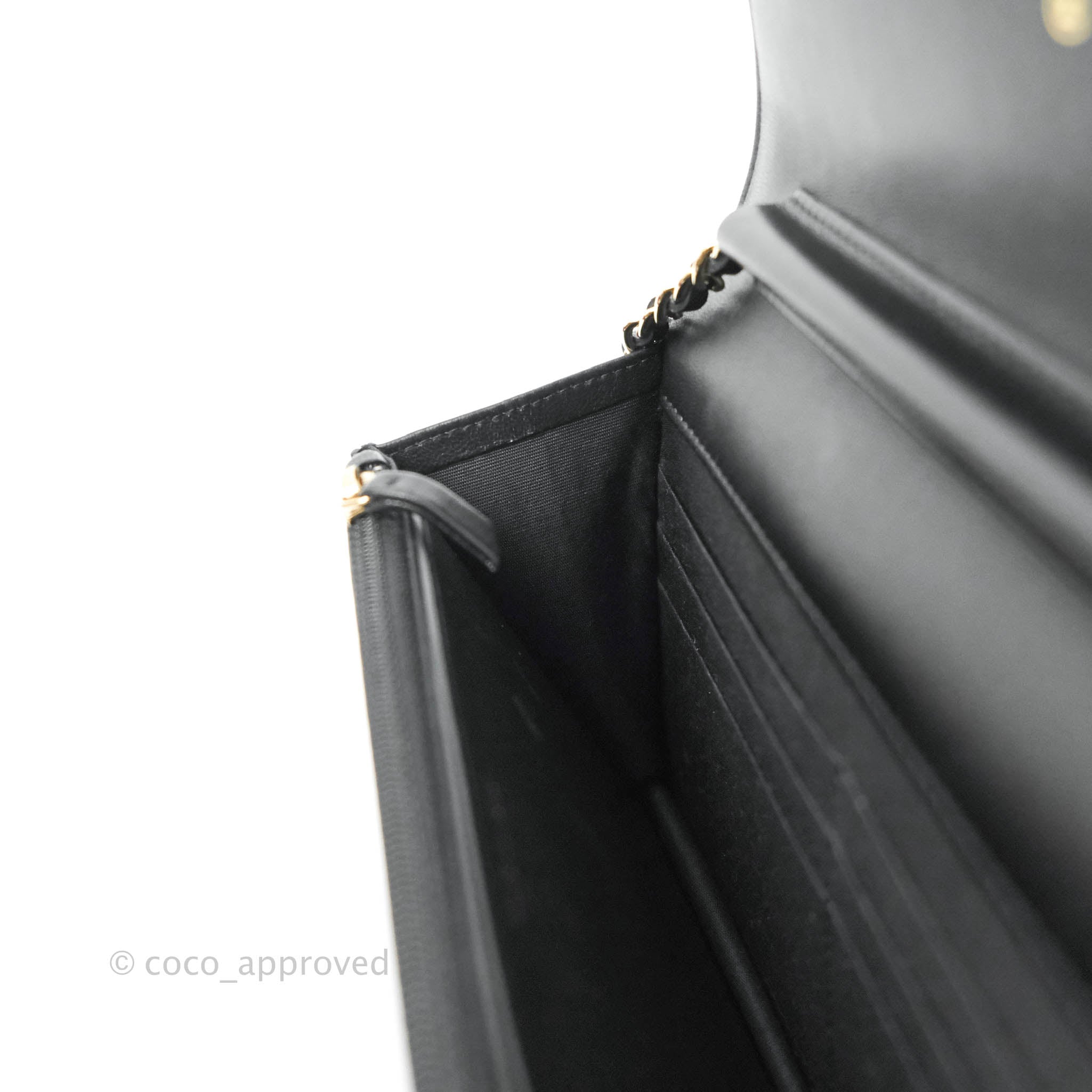 Chanel Boy Wallet on Chain WOC Black Lambskin Gold Hardware - Luxury Crossbody Bag for Women, Perfect for Evening Events & Daily Use