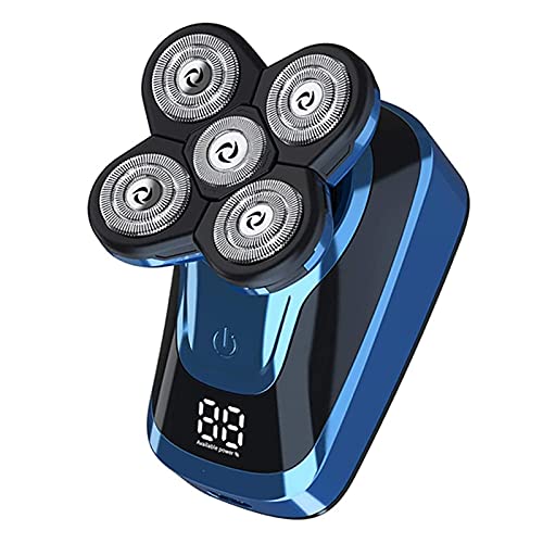 5-in-1 Electric Razor for Men - Rechargeable Wet & Dry Shaver with Rotary Blades | Beard Trimmer, Body Groomer & Bald Head Shaver Kit | Perfect for Travel, Gym & Daily Grooming