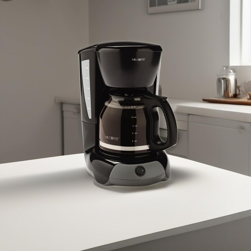 Mr. Coffee 12-Cup Programmable Coffee Maker with Auto Shut-Off - Black - Perfect for Home, Office & Dorm Room Use