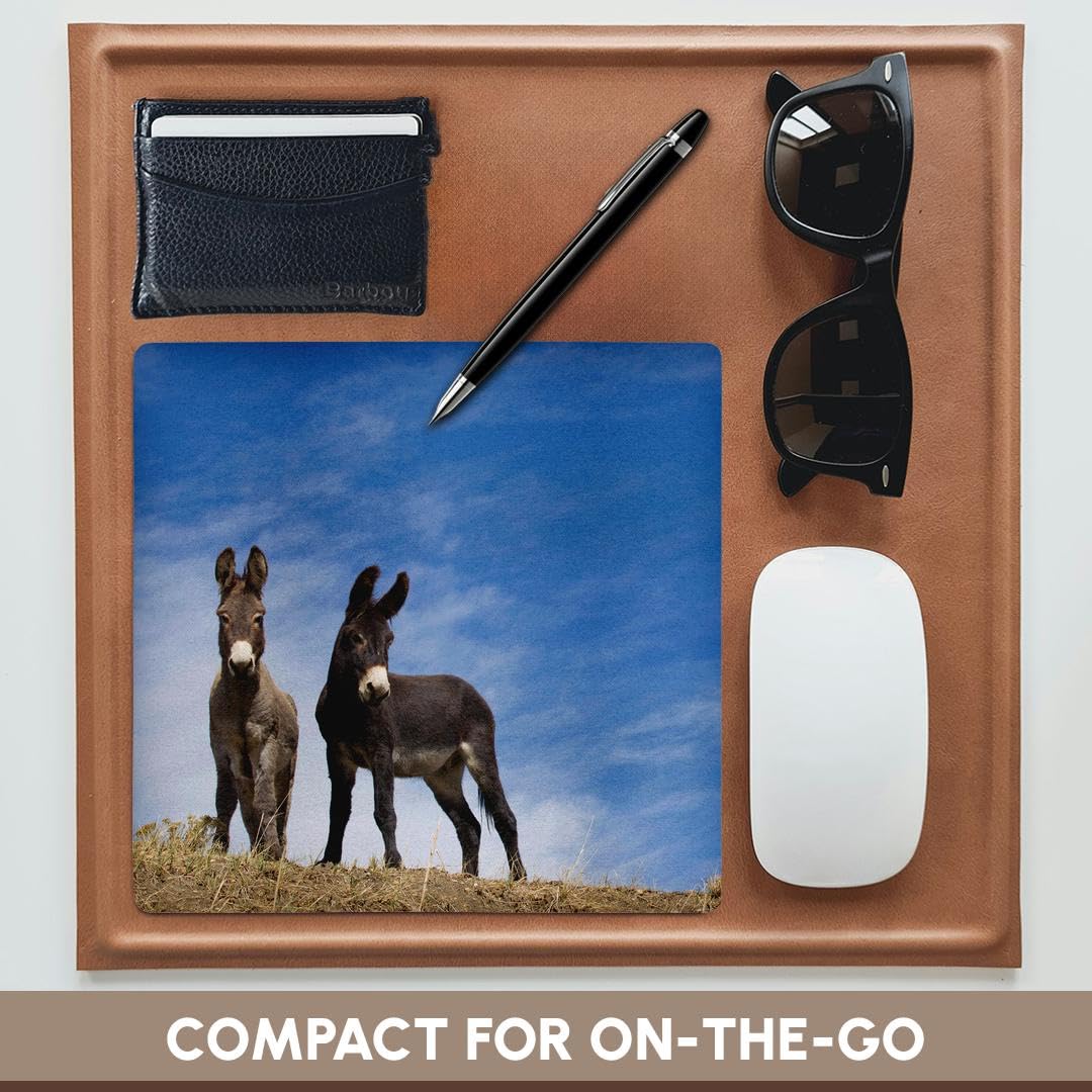 3Drose Burros Cimarron New Mexico USA Mouse Pad - Non-Slip Rubber Base, Smooth Surface for Precise Mouse Control - Perfect for Office, Gaming & Home Computer Use