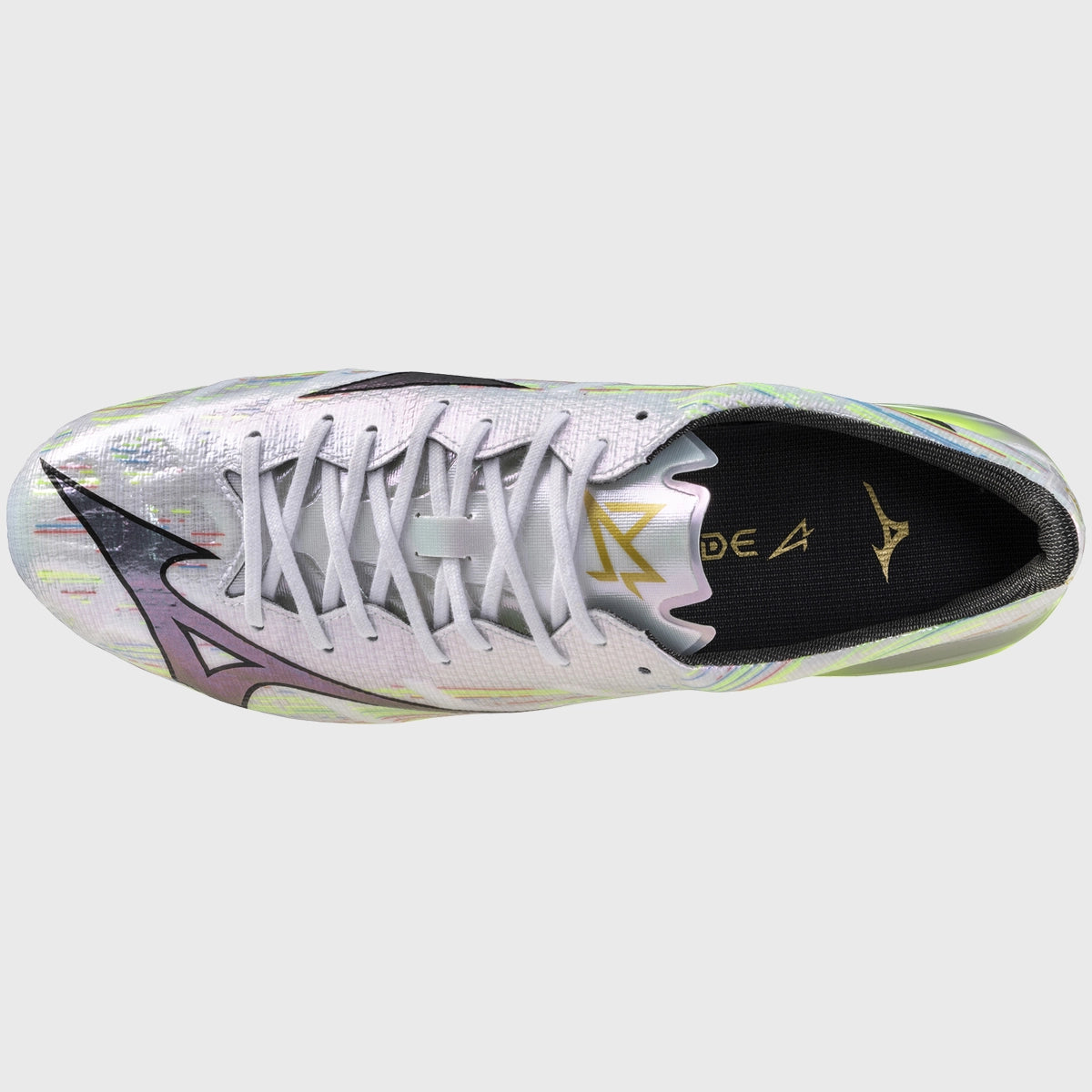 Mizuno Alpha Elite MD Rugby Boots for Men - White/Silver - Lightweight Cleats for Rugby Training & Matches - Perfect for Field Sports and Outdoor Games