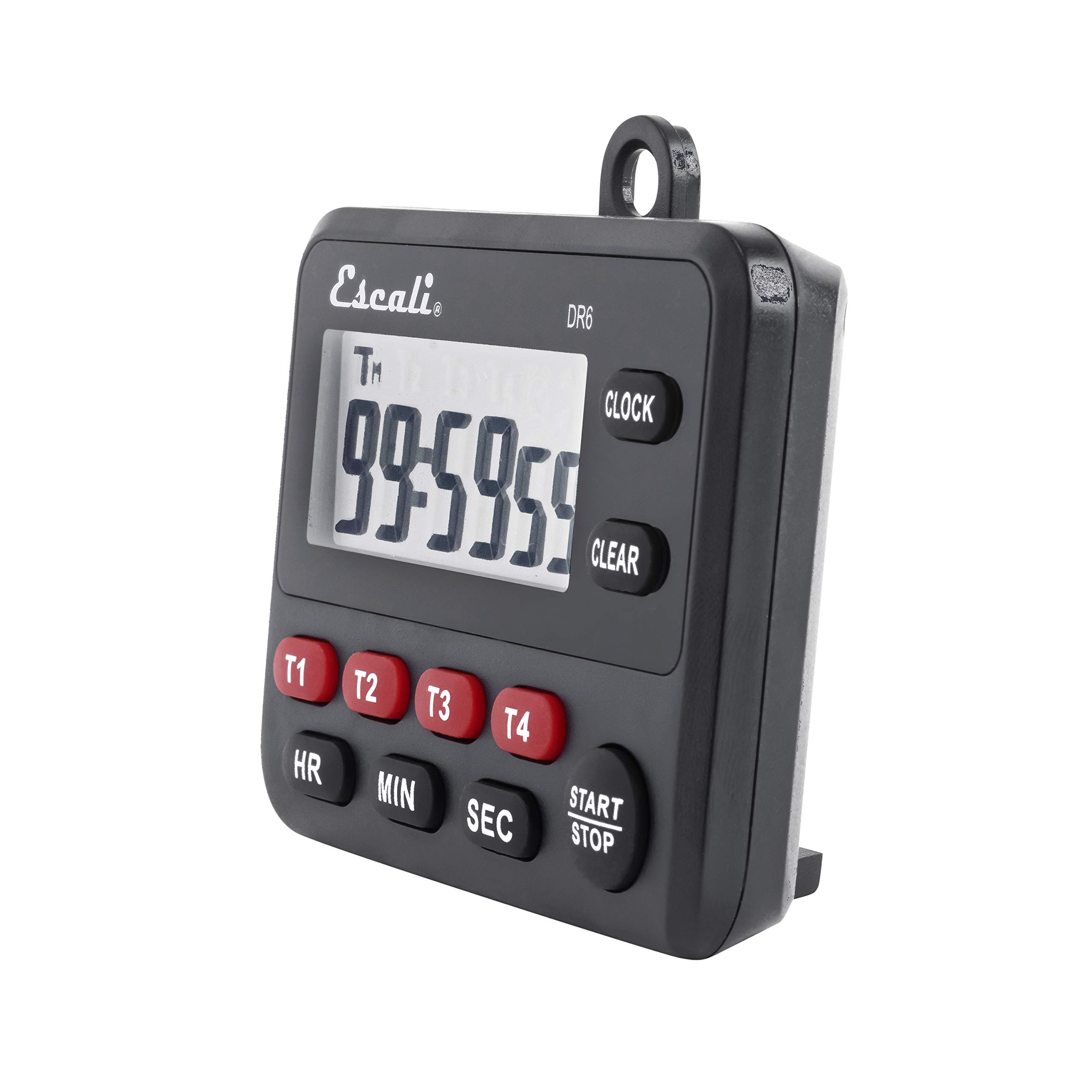 Escali Multi-Function Digital Kitchen Timer with Clock, Magnetic Back & Overtime Counter - Perfect for Cooking, Baking, Fitness & Classroom Activities