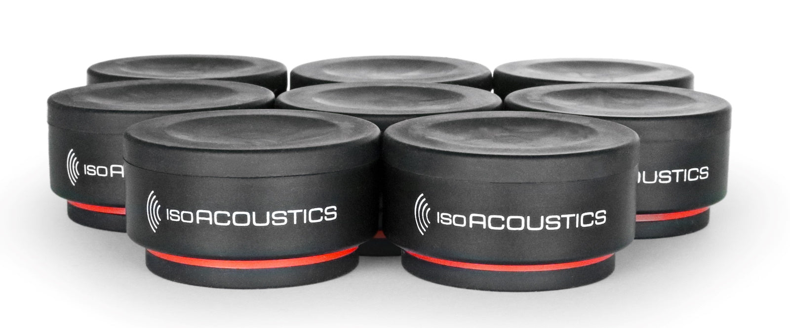 Isoacoustics ISO PUCK Mini Vibration Isolators - 8 Pack for Studio Monitors, Amplifiers & Hi-Fi Equipment - Reduce Noise & Improve Sound Quality for Home Studios & Professional Audio Setups