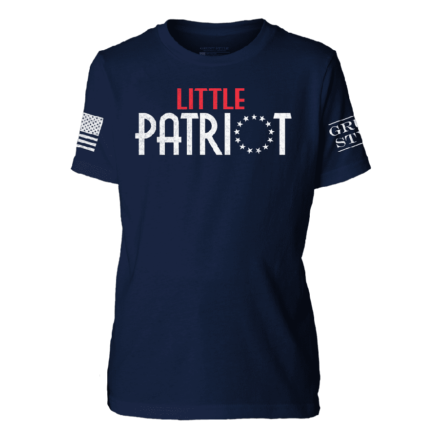 Youth Little Patriot T-Shirt - Midnight Navy | Patriotic Kids Apparel for 4th of July & Memorial Day