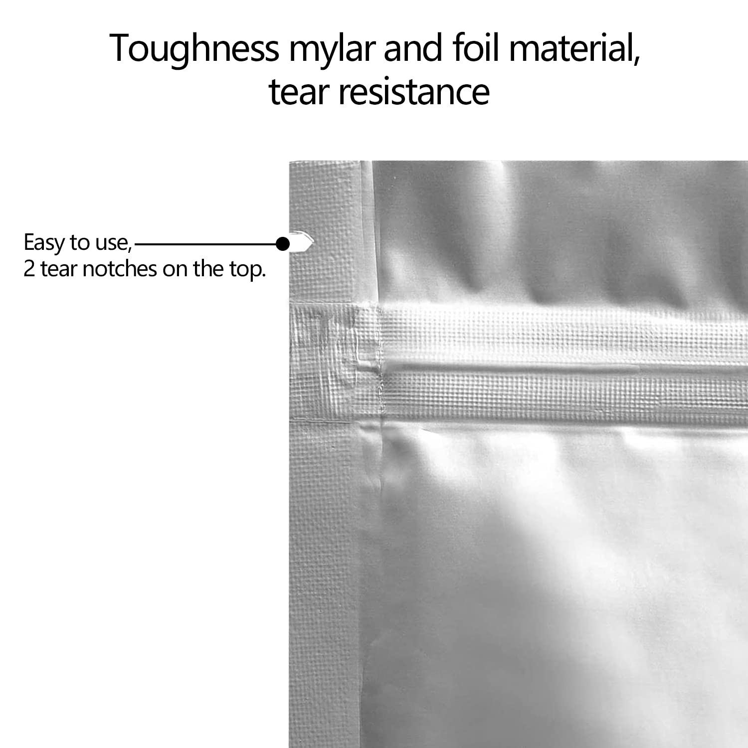 100 Pack 6x9 Inch Mylar Bags for Food Storage - Resealable Smell Proof Bags with Clear Window | Aluminum Foil Packaging Pouch | Great for Emergency Food, Camping, Vacuum Sealing & Long Term Storage (Silver)
