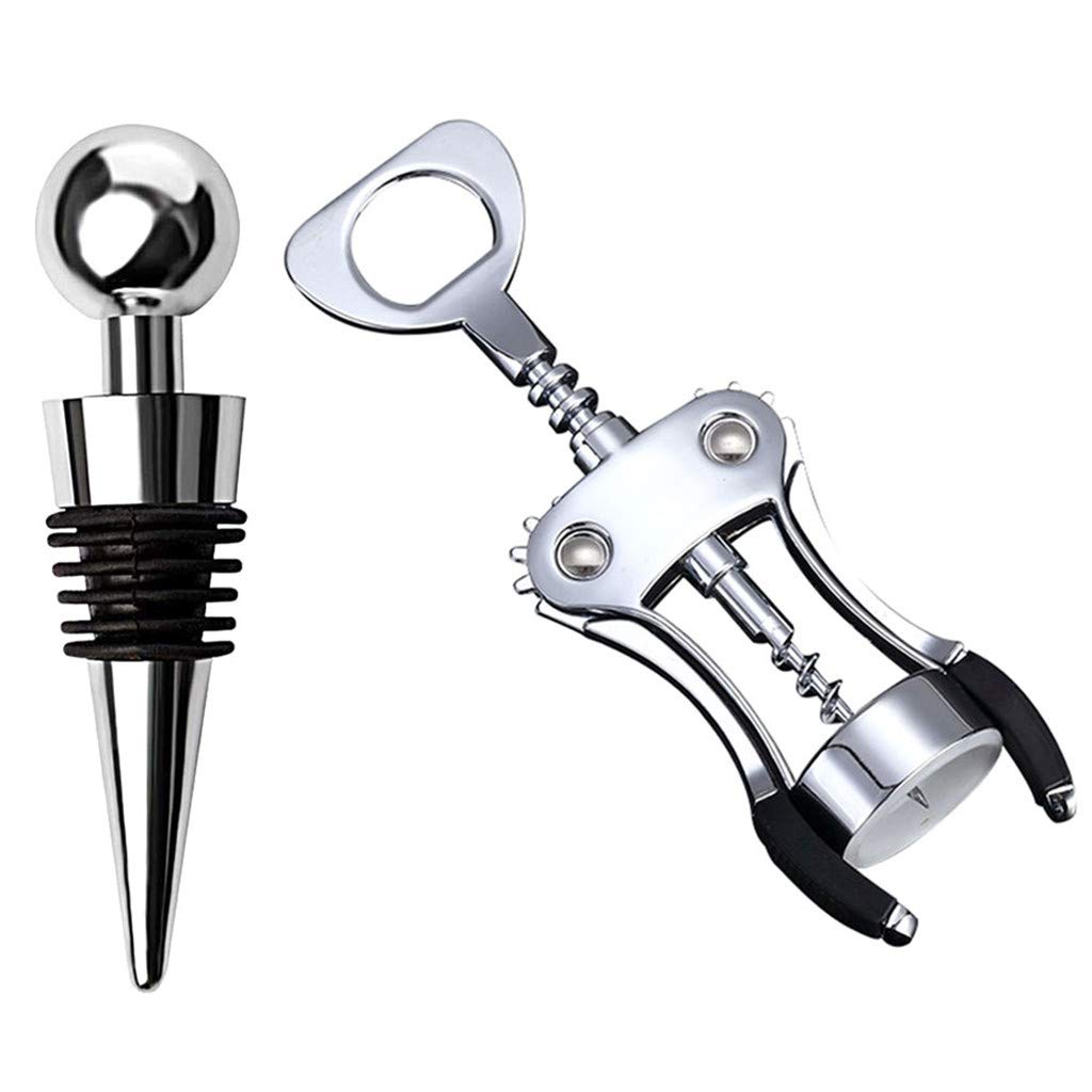 Premium Wine Stopper Set with Corkscrew & Accessories - Luxury Wine Kit for Women, Home Bar & Kitchen Essentials (Plastic, Multi-Color) - Perfect for Wine Tasting Parties, Gifts & Home Improvement