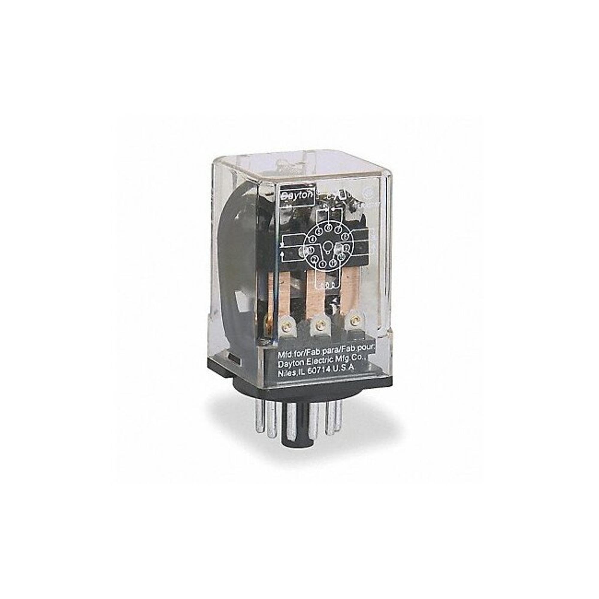 Dayton 5YP84 11-Pin Relay - Heavy Duty Industrial Control Relay for HVAC, Automation & Electrical Panels