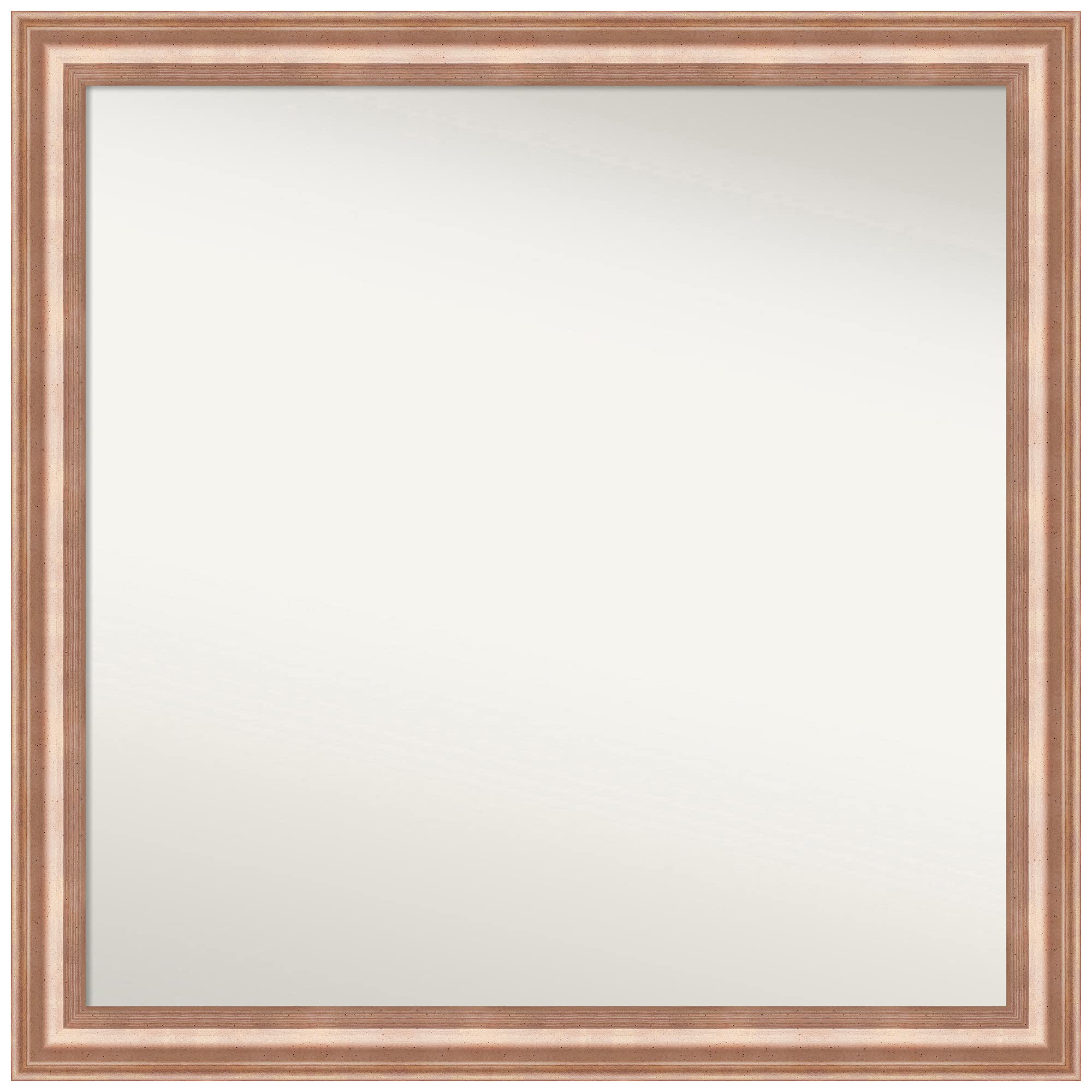Amanti Art Non-Beveled Custom Wall Mirror 22.5x22.5 Inch with Rose Gold Frame - Bathroom Vanity Mirror, Bedroom Decor, Living Room Accent - Various Custom Sizes Available