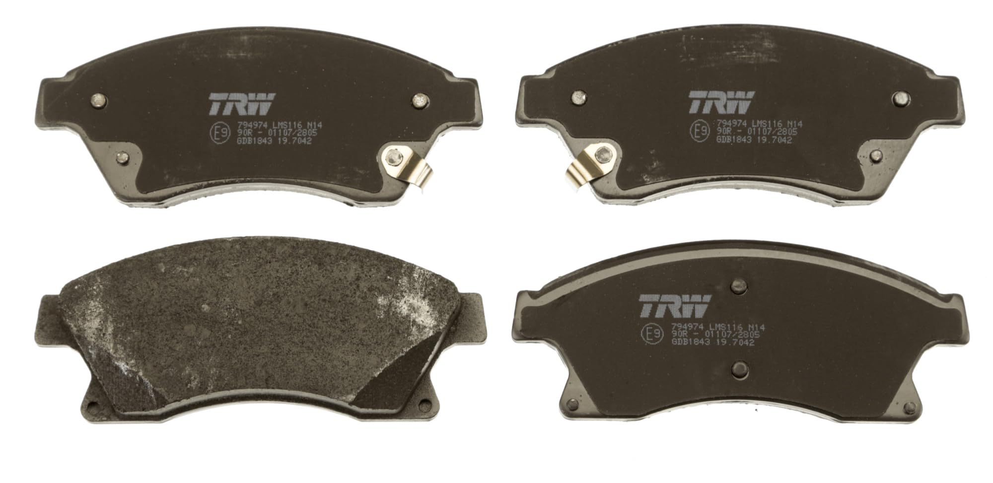 TRW Automotive GDB1843 Premium Brake Pads - High Performance Replacement for Smooth & Safe Braking - Perfect for Daily Commuting & Highway Driving