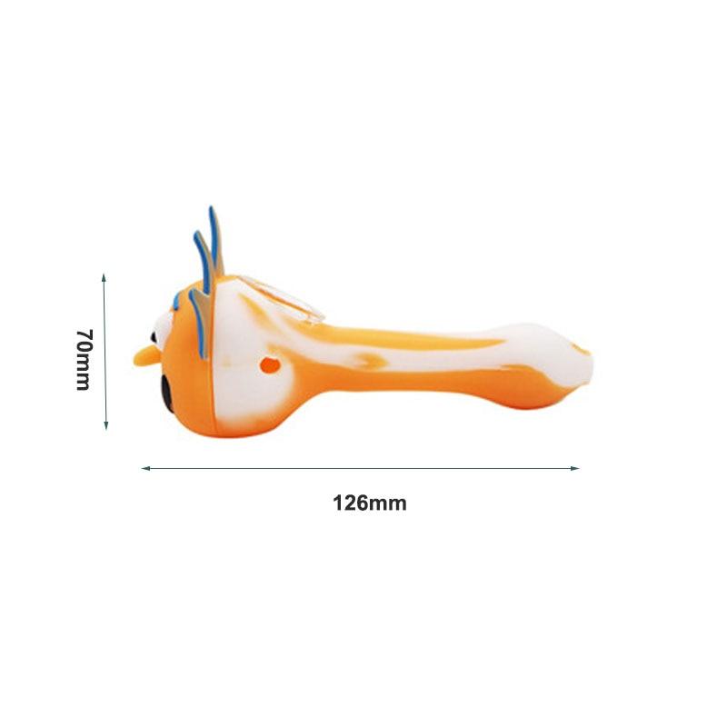 Premium Silicone Smoking Pipe with Glass Bowl - Portable & Durable for Tobacco, Weed, and Herbs - Perfect for Travel, Camping, and Outdoor Adventures