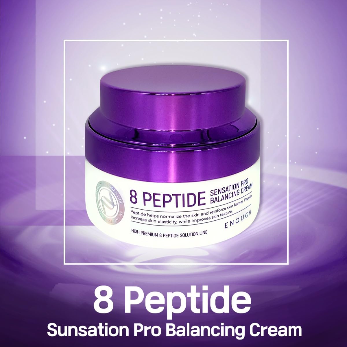 Premium Collagen Peptides & Hyaluronic Acid Facial Moisturizer - Anti-Aging Firming Cream for Women, Korean Skincare for Face & Neck, 8 Peptide Sensation Pro Balancing Cream - Perfect for Daily Hydration & Nighttime Skin Repair