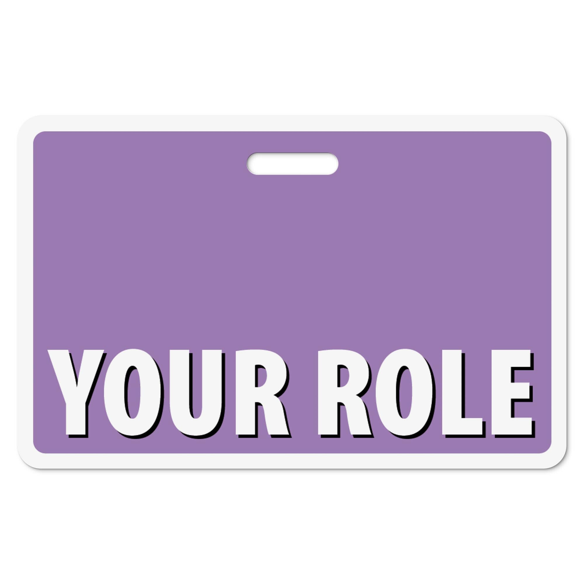 Custom Full Light Purple Horizontal Badge Buddy ID Backer Cards - 100 Pcs Bulk Pack with Double Sided Print & Border - Durable Water Resistant Badge Holders for Nurses, Doctors, Healthcare Professionals - Perfect for Hospitals, Clinics & Medical Facilities