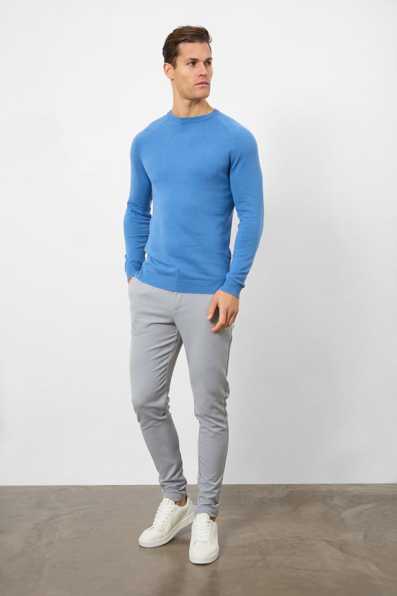 Premium Soft Cotton Crew Neck T-Shirt for Men - Ocean Blue - Casual Comfort Wear for Everyday & Outings
