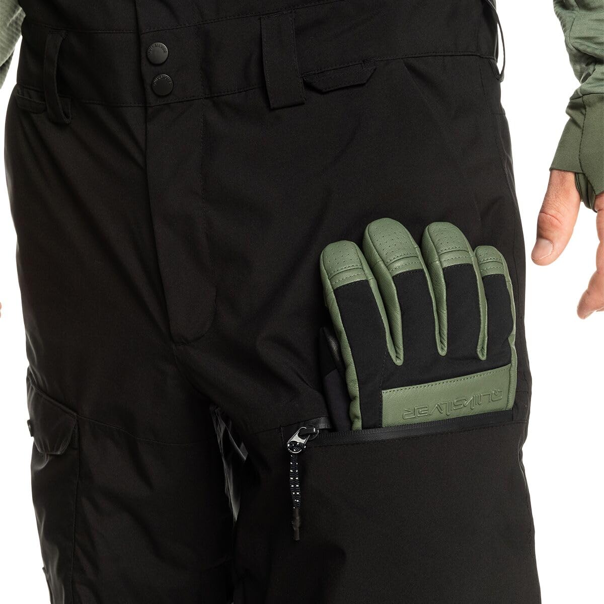 Quiksilver Men's Utility Bib Snowboard Pants - Waterproof, Insulated Winter Ski Pants for Snowboarding & Outdoor Activities