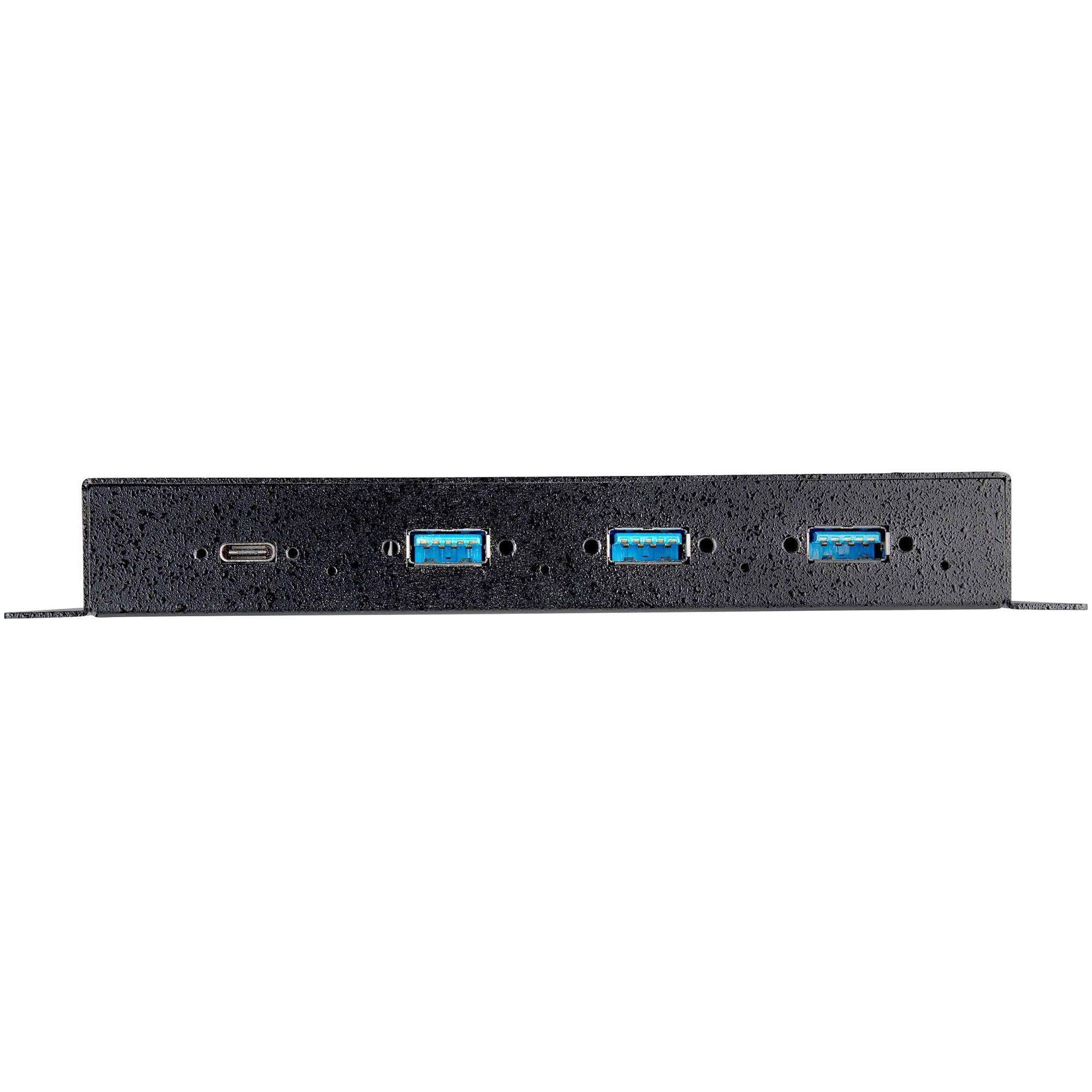 StarTech.com 4-Port USB C Hub 10Gbps - Industrial Metal USB 3.2 Gen 2 Hub with 3x USB-A & 1x USB-C Ports - ESD & Surge Protection - Self-Powered & Mountable - Compatible with Laptop, PC, MacBook - Perfect for Office, Home & Travel Use