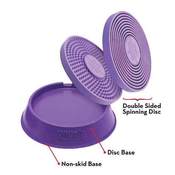 KONG Licks Spinz Interactive Cat Toy - Fun & Engaging Spinning Pet Toy for Indoor Play, Exercise & Mental Stimulation for Cats