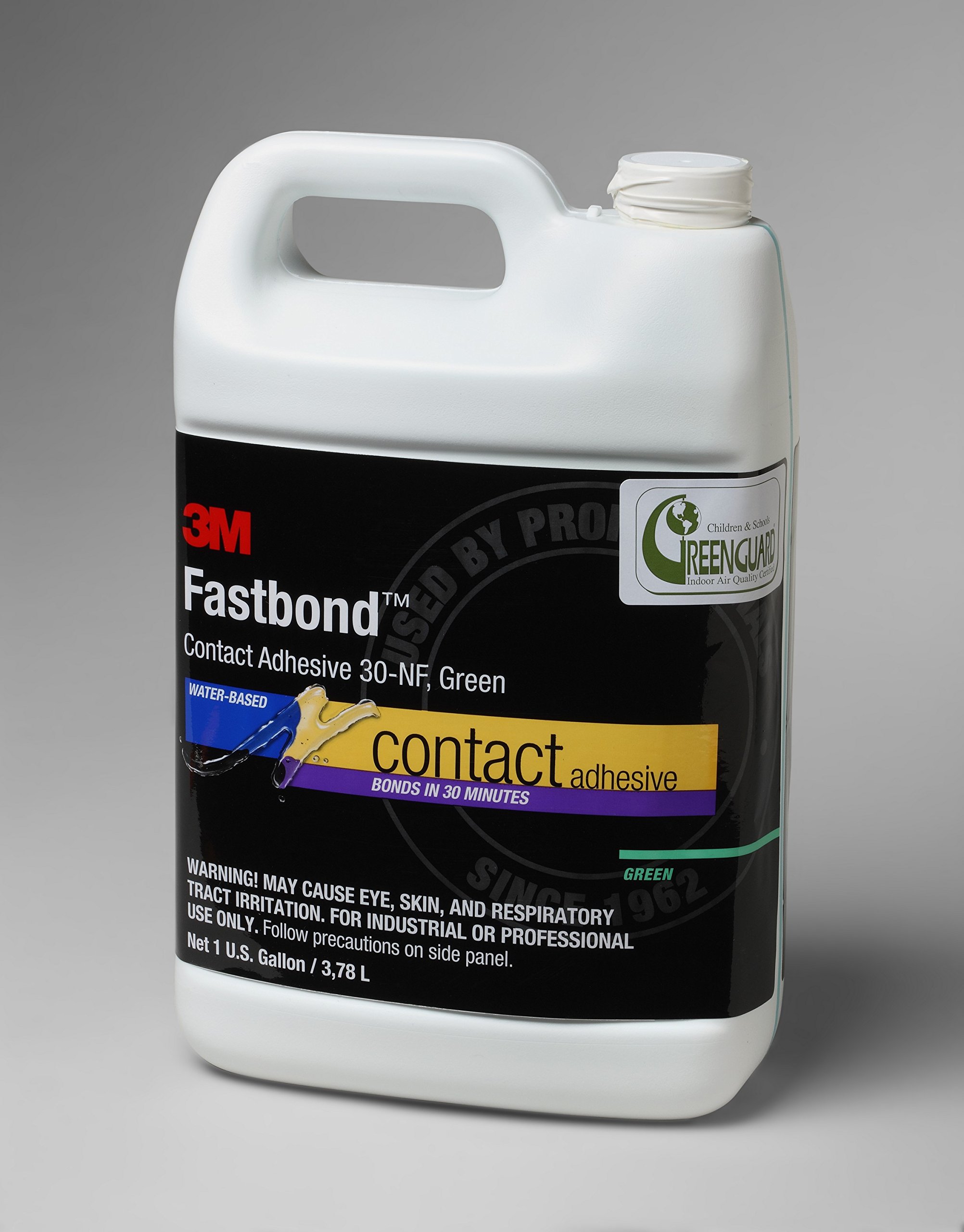 3M Fastbond Contact Adhesive 30NF - High Strength Green Glue - 1 Gallon Can for Woodworking, Metal Bonding & DIY Projects
