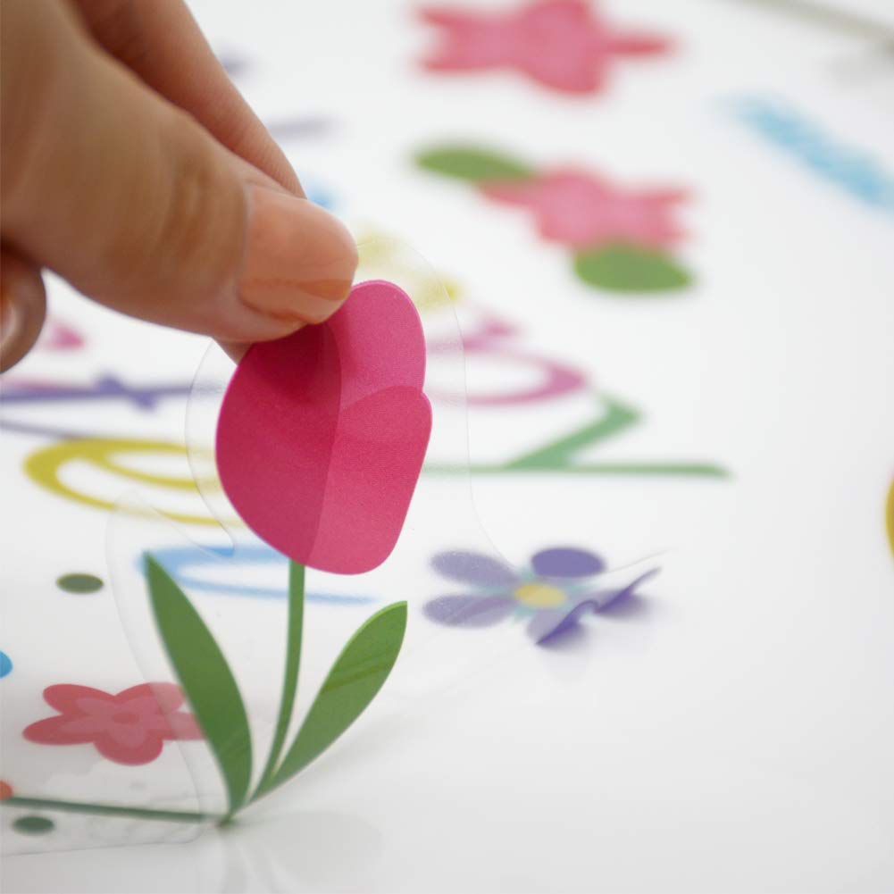 Easter Bunny Window Clings Decor - 66 Pcs Reusable Waterproof Stickers for Home, Office & Classroom - Perfect for Spring, Easter Party & Holiday Decoration