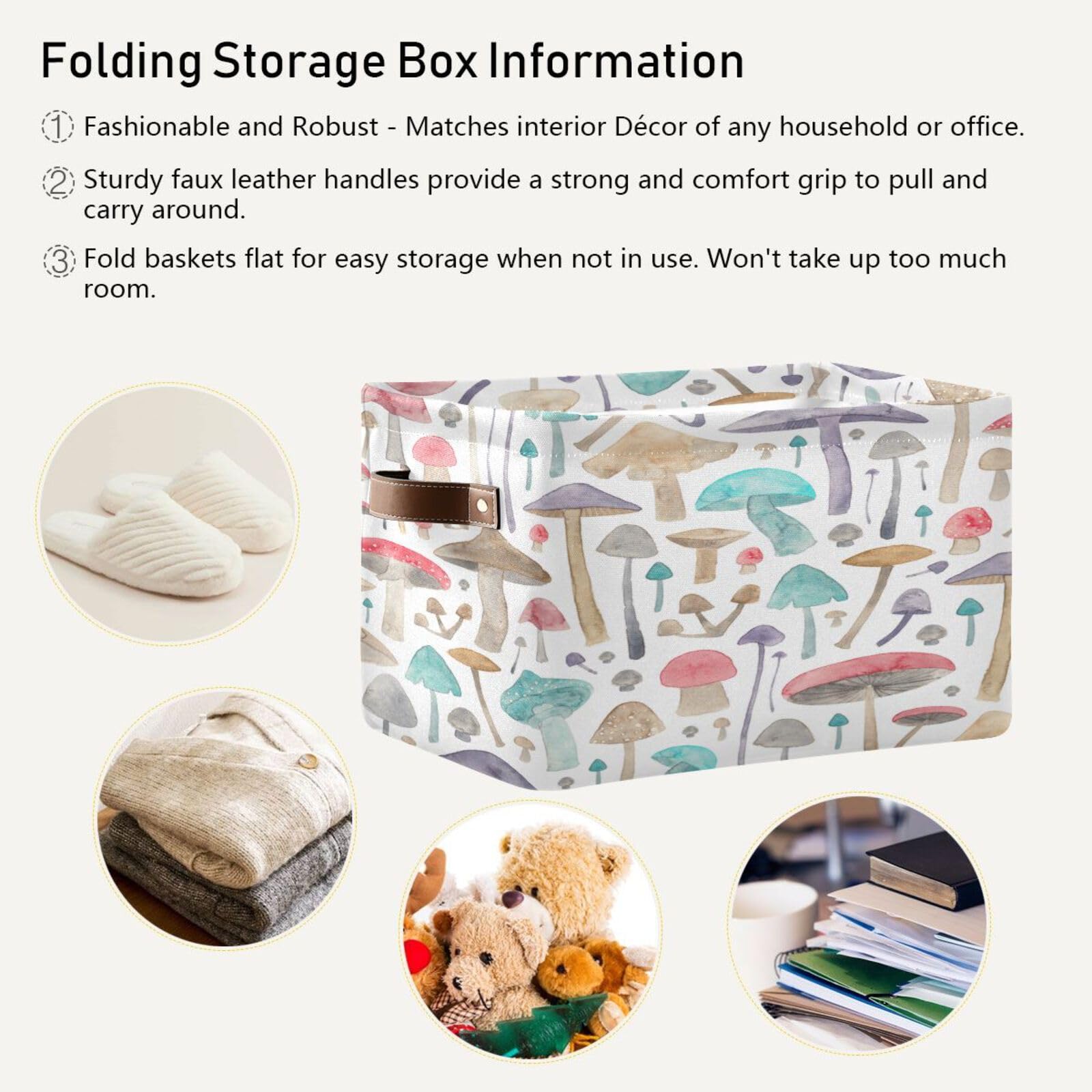 Large Fabric Storage Bins with Handles - Collapsible Closet & Shelf Organizers for Clothes, Toys | Home Decor