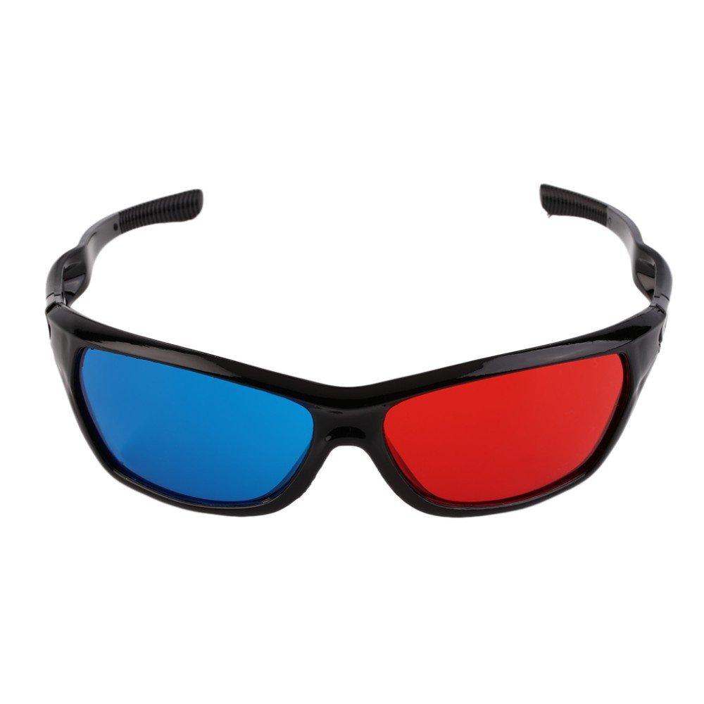 Jambar JD-11-01 Red-Blue 3D Glasses - Anaglyph Sports Style (1-Pack) for TV, Computer, Projector & Magazine Viewing - Perfect for Movies, Gaming & 3D Comics