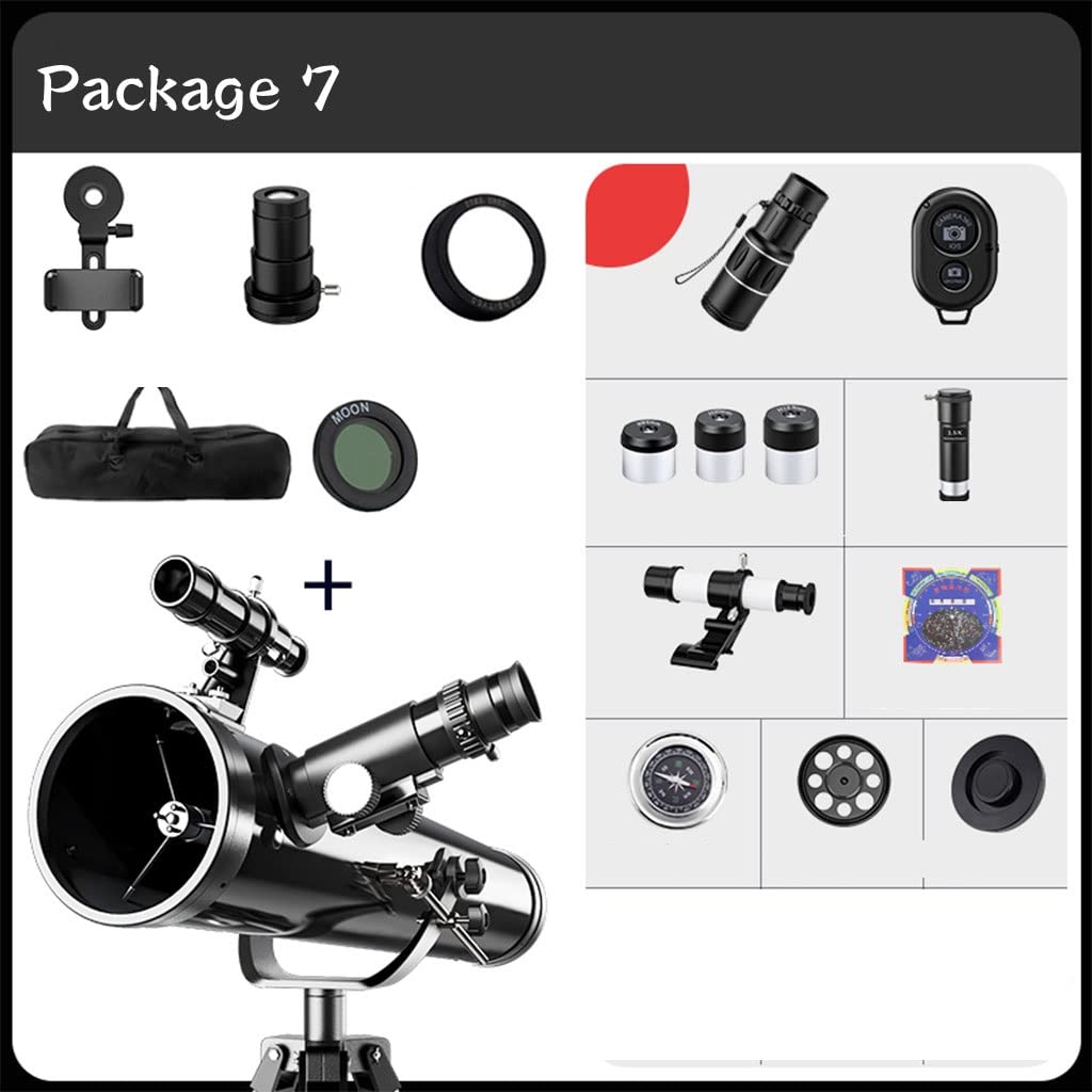 CRBUDY 700mm Focal Length Astronomical Telescope for Adults & Kids - Adjustable Astronomy Telescope with Tripod & Phone Adapter - Perfect for Stargazing, Moon Observation & Astrophotography (Vitamin D)