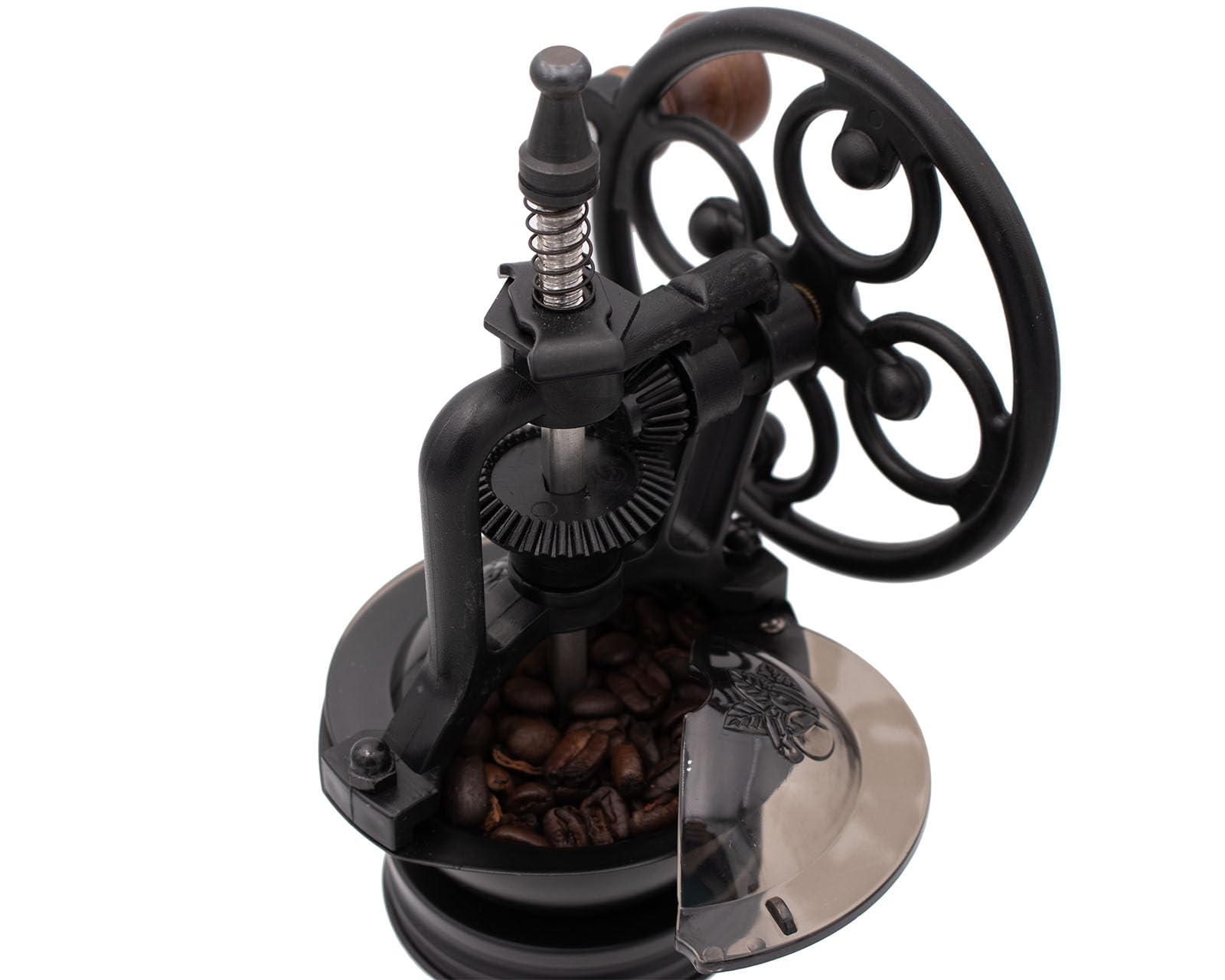 Vintage Style Manual Coffee Grinder - Adjustable Ceramic Burr Mill for Regular Mouth Mason Jars - Perfect for Home Brewing, Camping & Gifts