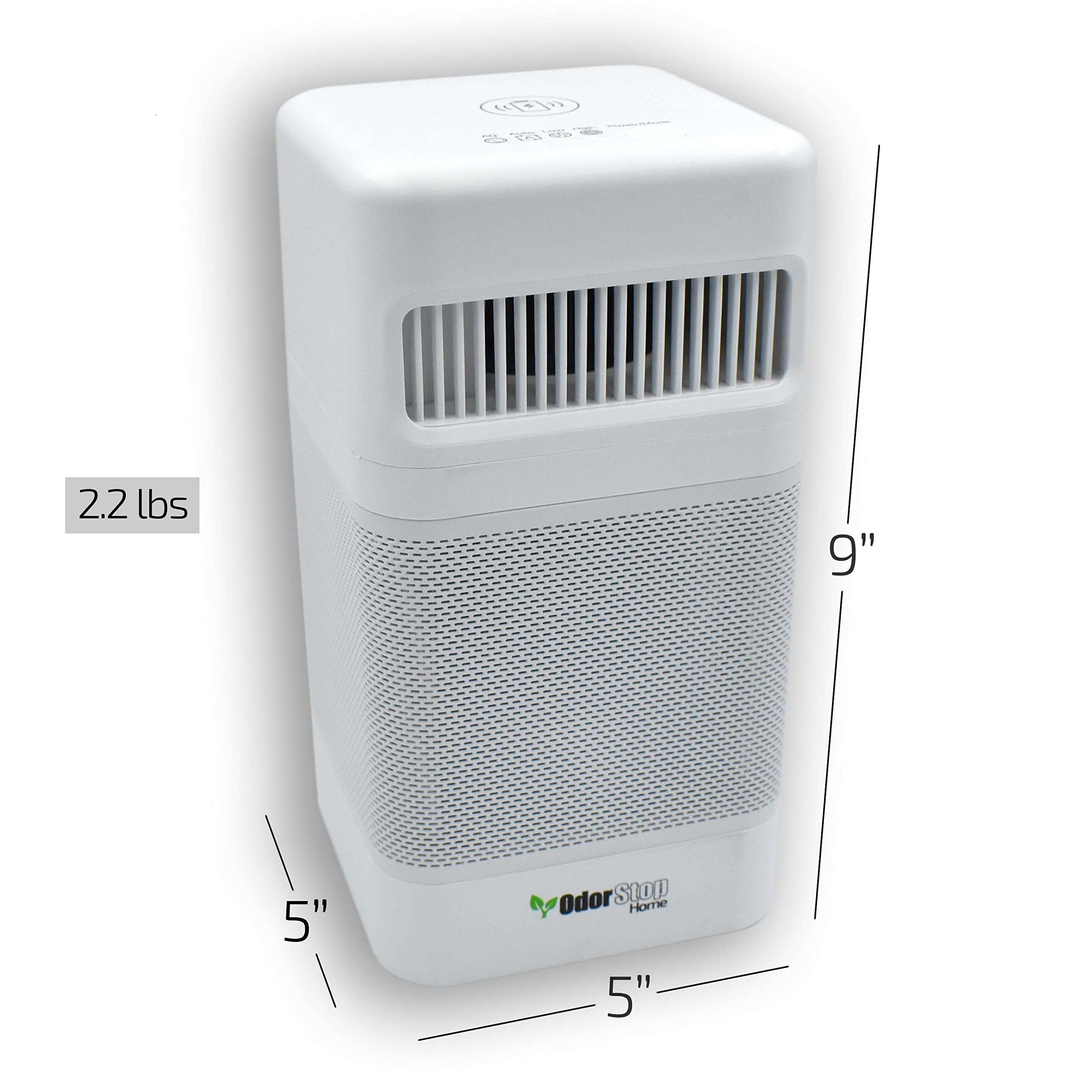 OdorStop OSAP2W HEPA Air Purifier for Home & Office - Covers 300 sq ft, USB Charger, White - Perfect for Bedrooms, Living Rooms & Small Spaces