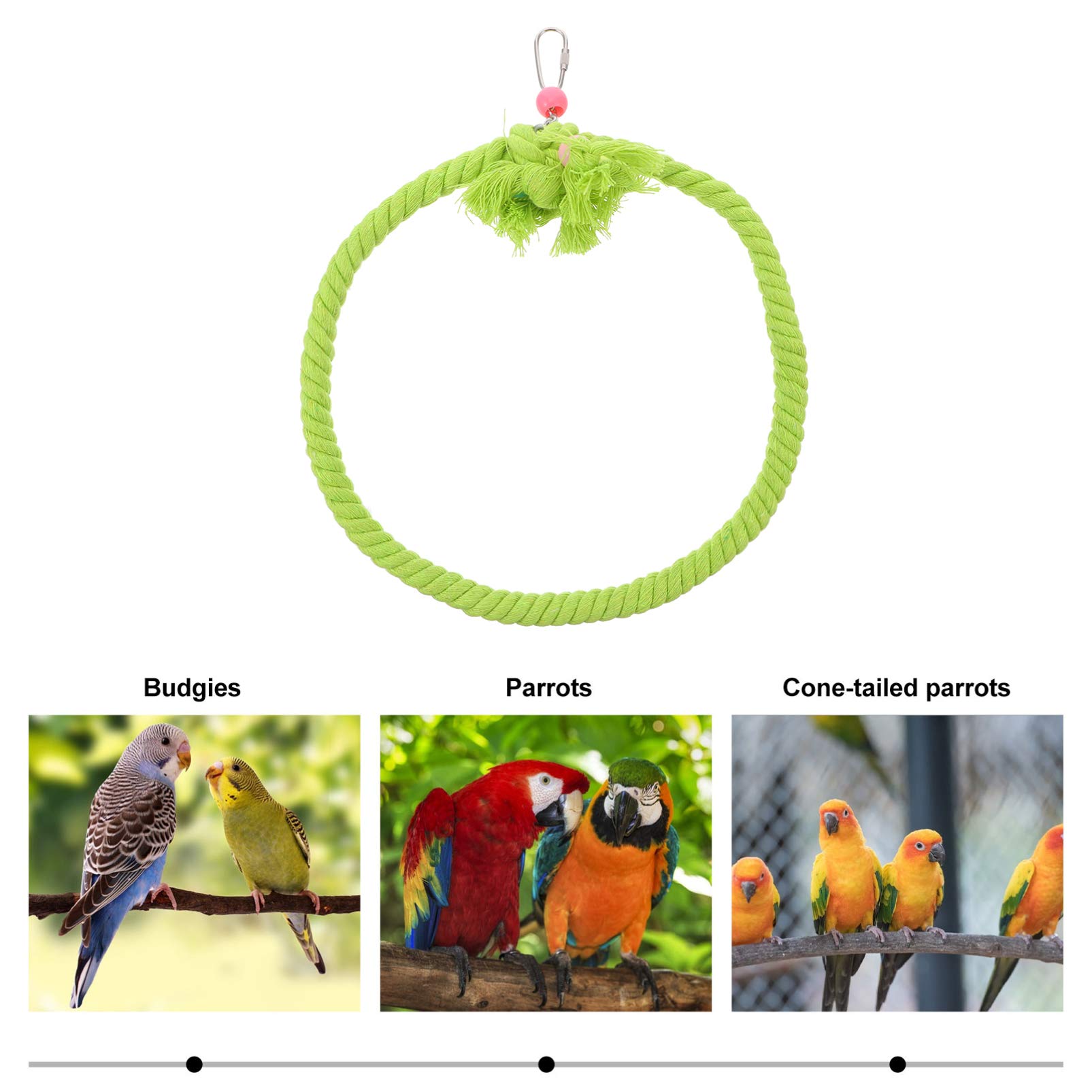 Balacoo Parrot Chew Toy & Cotton Rope Swing - Bird Hammock, Climbing Perch & Cage Accessories for Parakeets, Cockatiels | Durable Pet Supplies for Play, Exercise & Relaxation