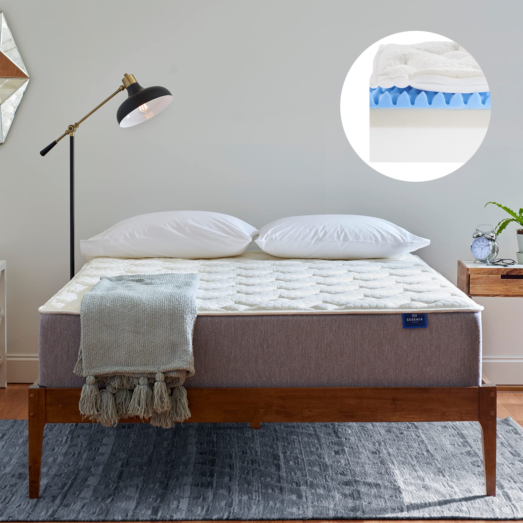 12-Inch Cooling Gel Memory Foam Mattress Pad Full Size - Quilted Plush, Deep Pocket & Breathable Cover for Cool Comfort | Perfect for Hot Sleepers & Summer Nights