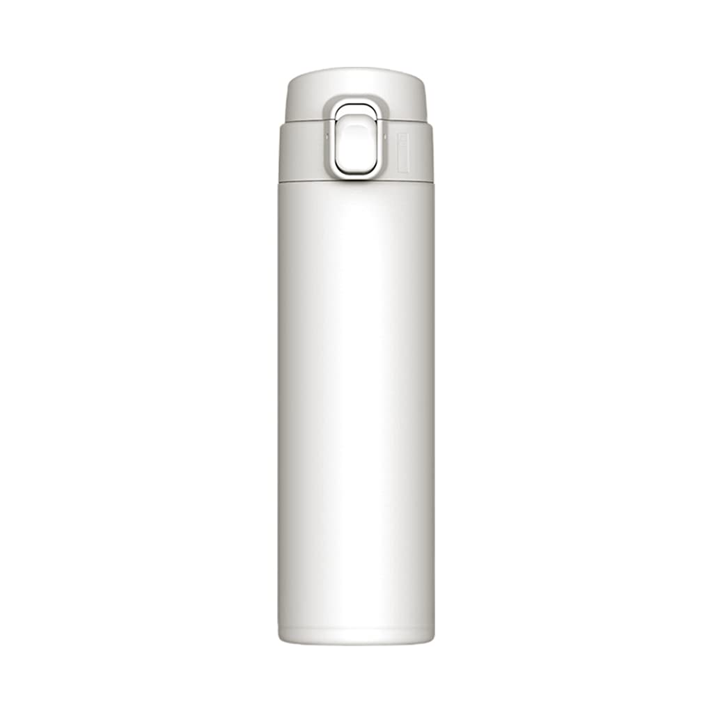 Premium 450ml Stainless Steel Vacuum Insulated Thermos Flask - Keeps Coffee & Tea Hot for 12 Hours | Portable Travel Mug for Camping, Office & Outdoor Activities | BPA-Free White Hot Water Bottle