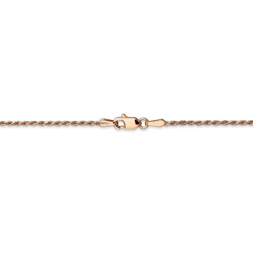 Roy Rose Jewelry 14K Rose Gold 1.5mm Diamond-Cut Rope Chain Anklet - 10 Inch Adjustable Ankle Bracelet for Women, Perfect for Beach Weddings, Summer Outfits & Everyday Wear