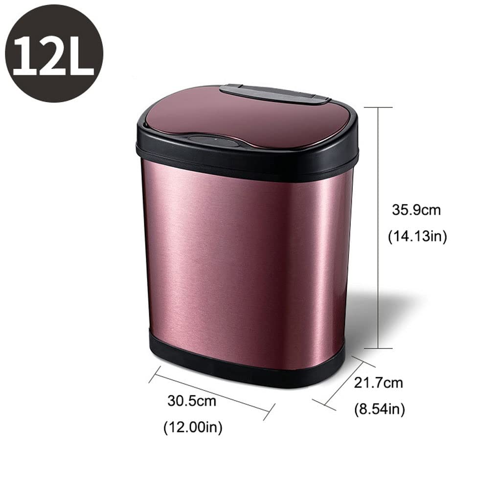 Automatic Sensor Trash Can - Stainless Steel Smart Kitchen Garbage Bin with Motion Sensor, Hands-Free Waste Basket for Home, Office, Bathroom & Bedroom | Ideal for Food Waste Disposal, Recycling & Hygiene Maintenance