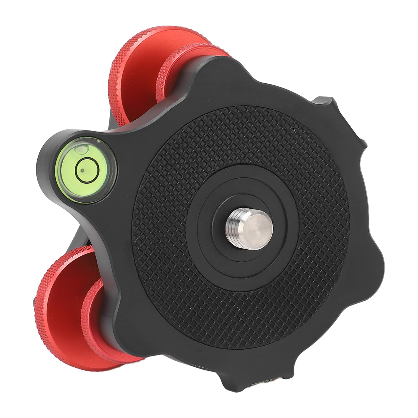 Tripod Head Leveling Base Camera Leveler - 3 Built-in Bubble Levels, 3/8” Thread, -5° Precise Angle Adjustment, Aluminum Alloy - Perfect for Landscape Photography, Studio Shoots & Video Recording