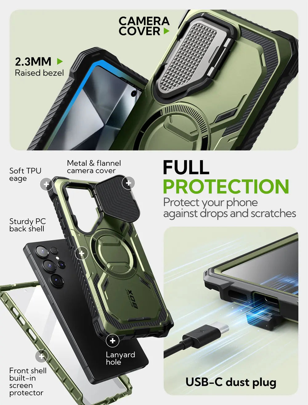 Galaxy S25 Ultra Case - BLASON Armorbox Full Body Protective Cover with Military-Grade Drop Protection | Perfect for Outdoor Adventures, Travel & Daily Use