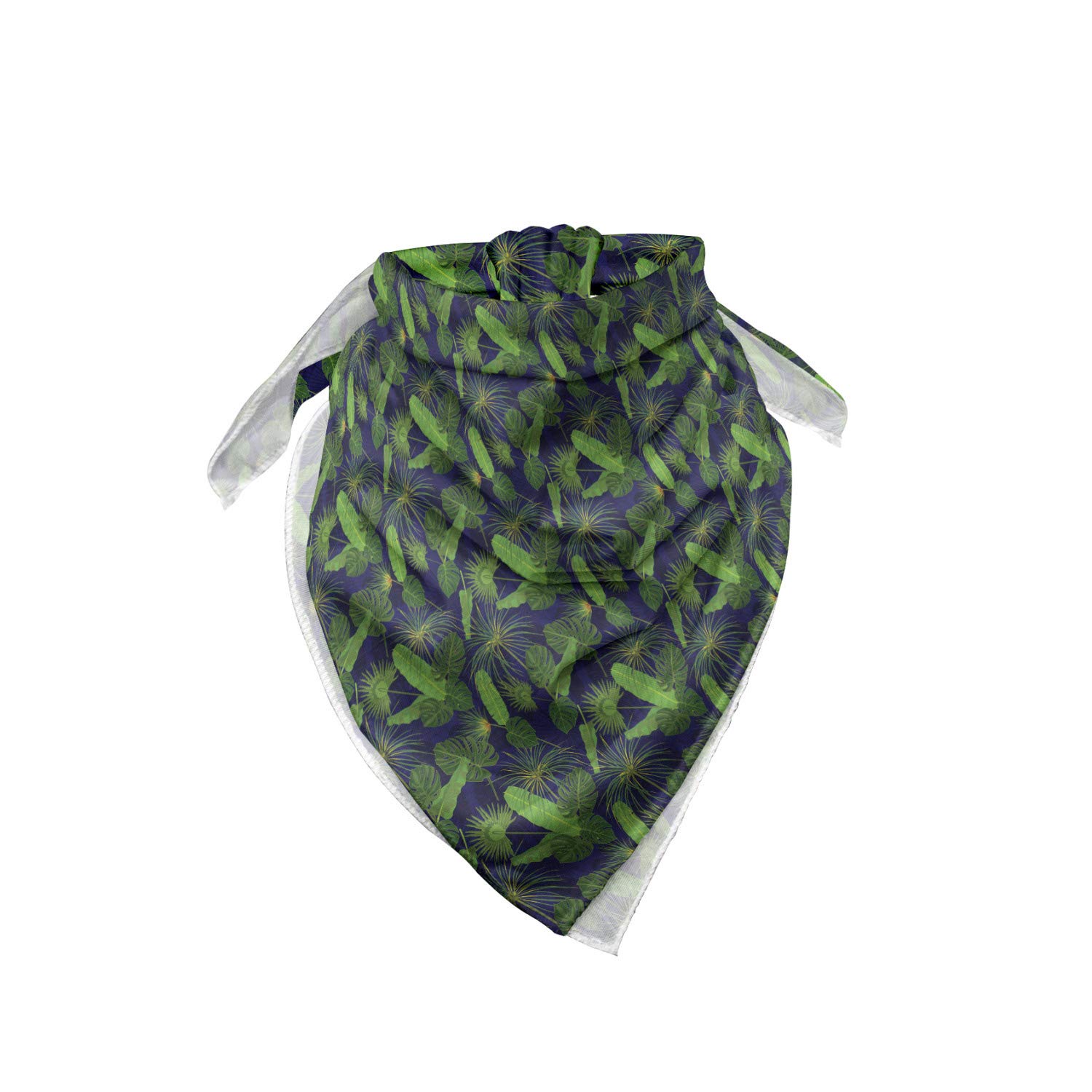 Ambesonne Tropical Monstera Banana Leaf Bandana - Unisex Head & Neck Scarf for Men & Women - Perfect for Beach, Hiking, Music Festivals & Outdoor Activities