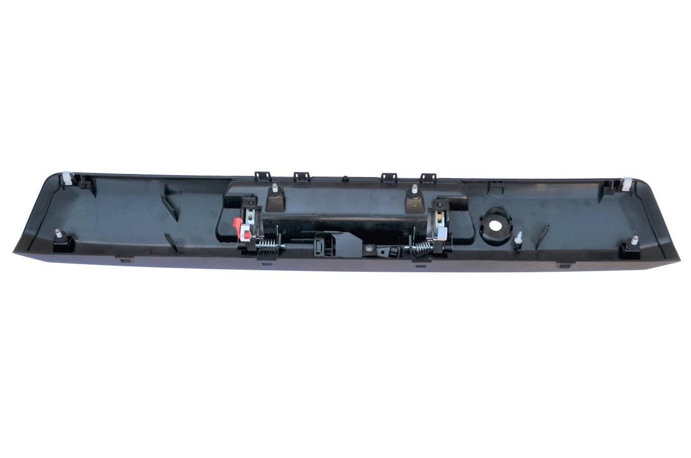 PT Auto Warehouse FO-3520MA-TGC Textured Black Tailgate Handle with Chrome Lever - Compatible with Backup Camera & Trailer Hook-up Lamp (No Keyless Entry) - Perfect for Truck Bed Access & Towing Safety