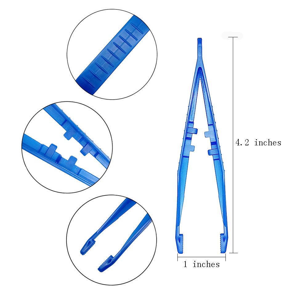 42Pcs Plastic Beads Tweezers for Jewelry Making - Multifunctional DIY Craft Tool for Loose Beads, DIY Jewelry & Craft Projects - Perfect for Beading, Scrapbooking & Small Parts Handling