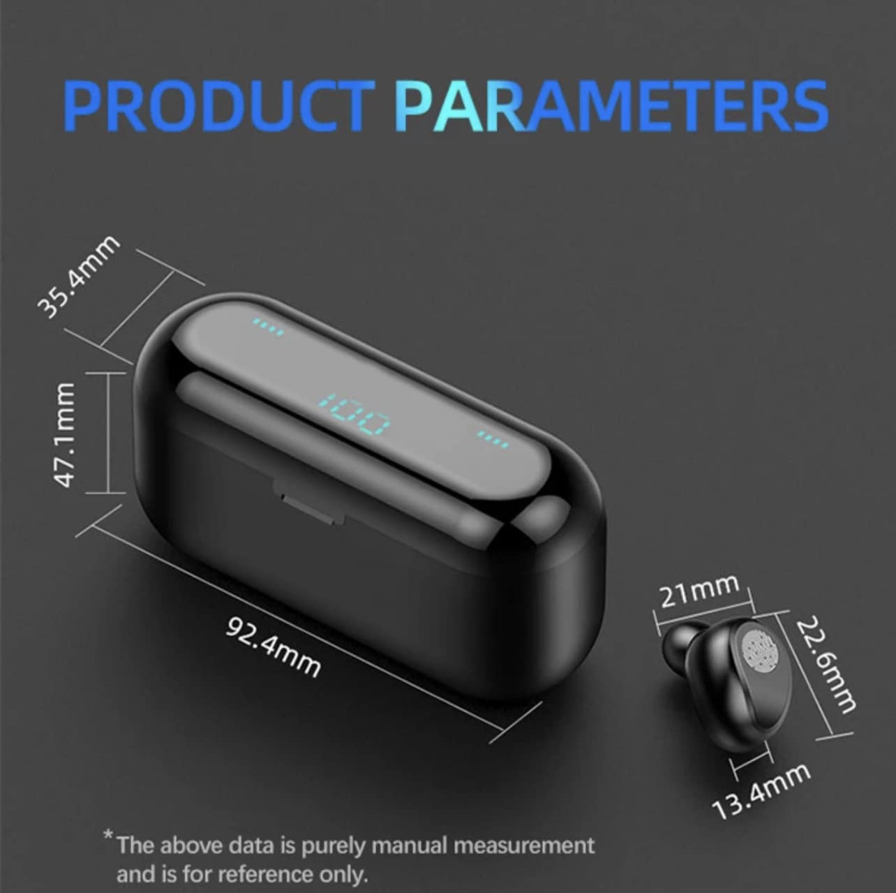 Wireless Bluetooth Earbuds F9 5.0 - IPX5 Waterproof Touch Control TWS Stereo Earphones for Sports, Running, Gym & Workout - Mini Stealth In-Ear Headphones for iPhone Android Phones