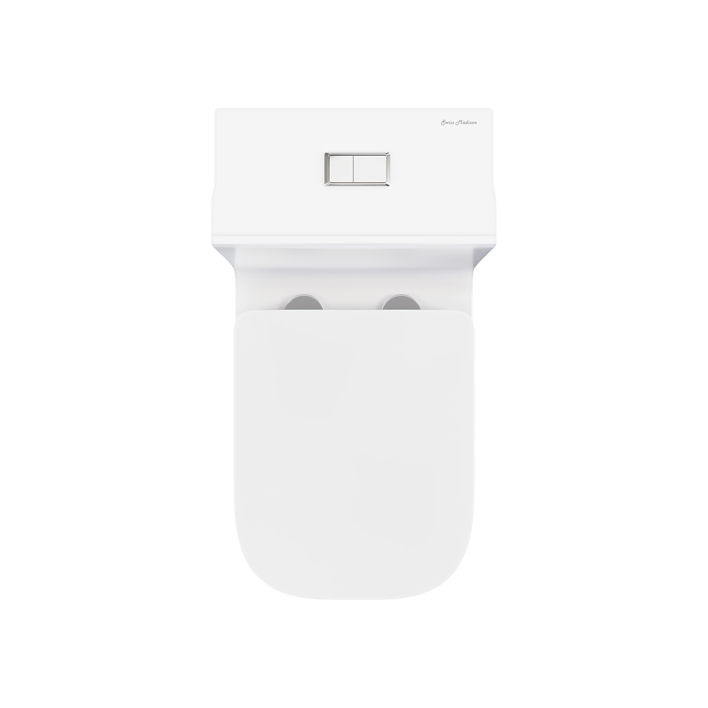 Concorde One Piece Square Toilet with Dual Flush 1.1/1.6 GPF - Modern Matte White Design for Bathroom & Powder Room Installation