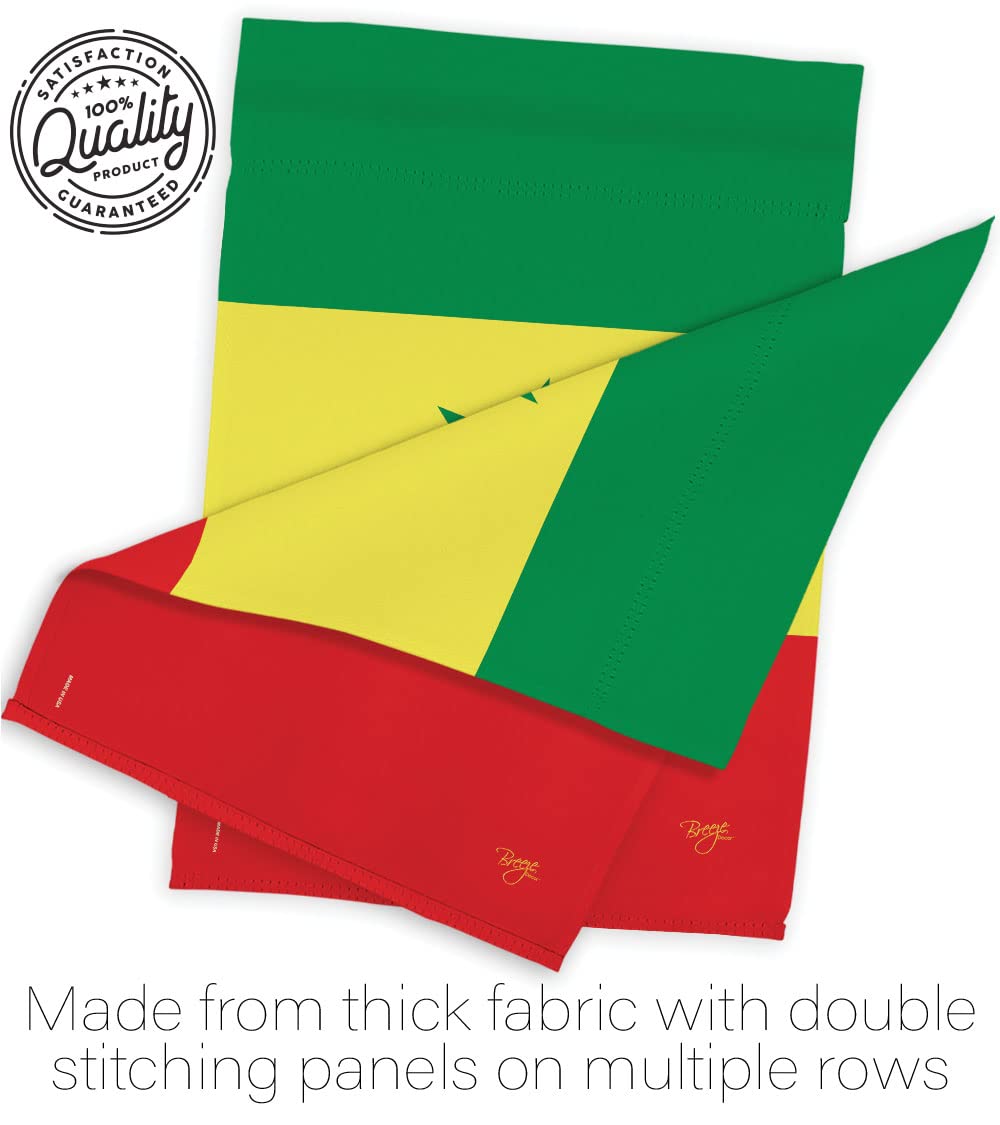Senegal National Flag Set 28x40in w/Pole - Home & Garden Decor