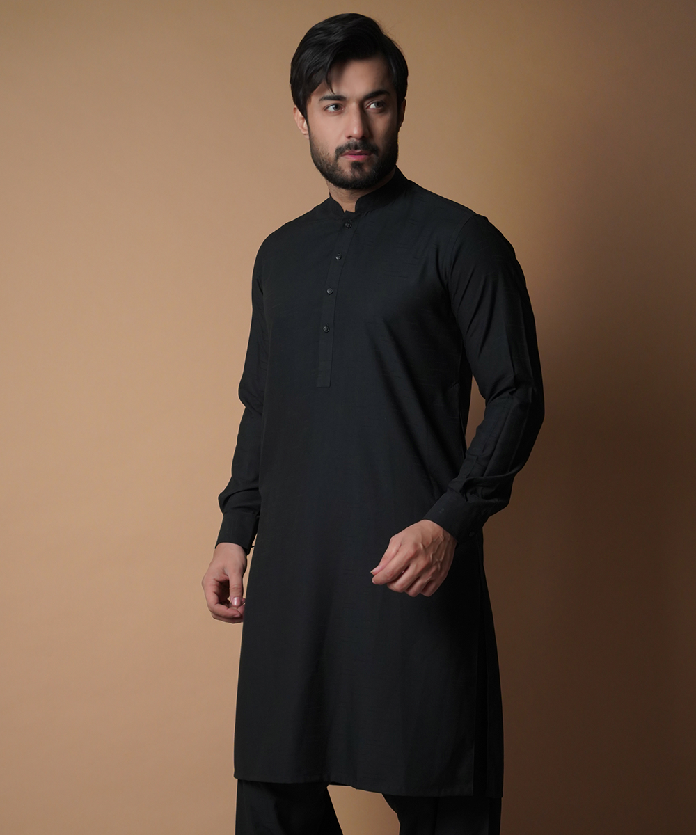 Classic All Black Shalwar Kameez - Traditional Pakistani Outfit for Men & Women | Perfect for Weddings, Eid & Special Occasions