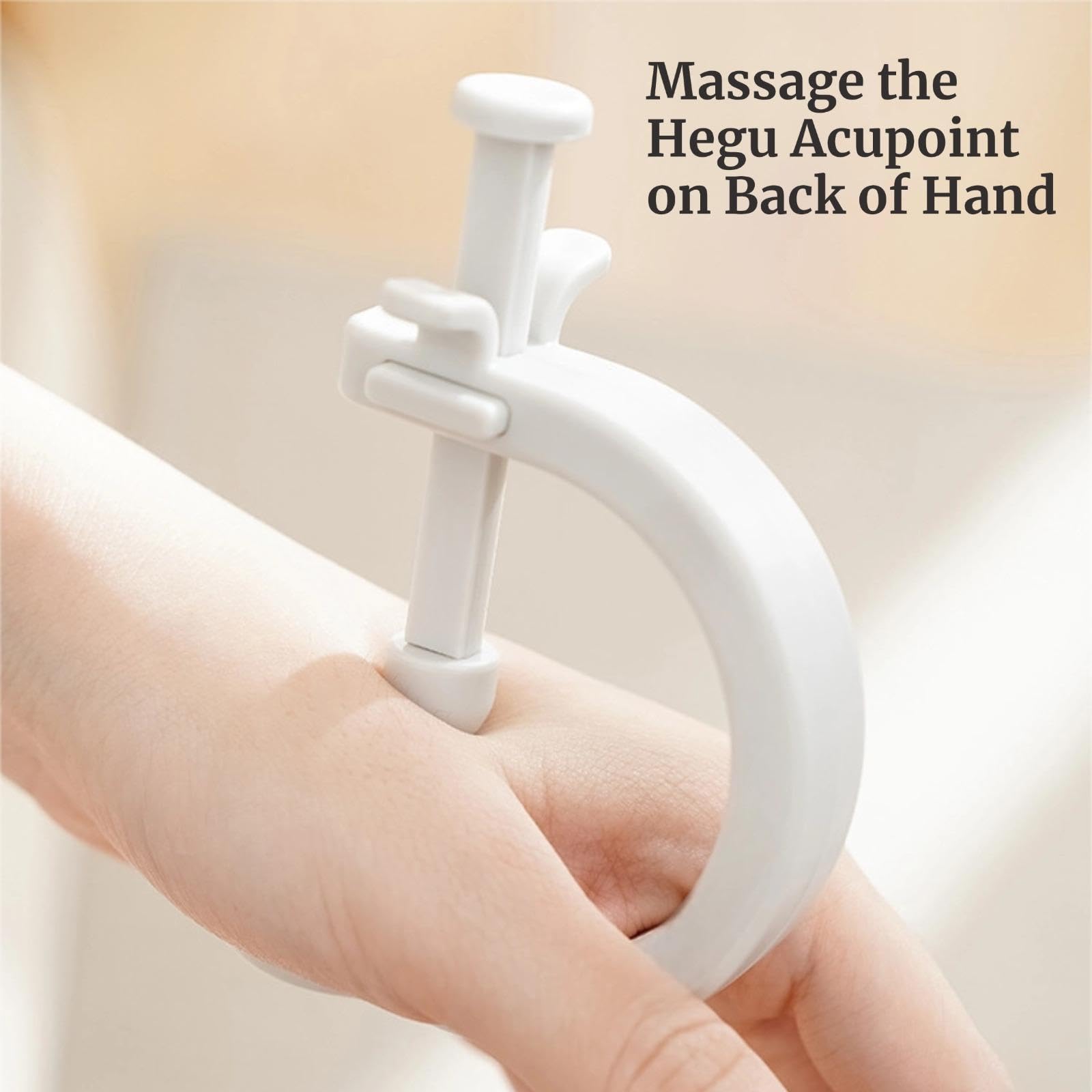 Adjustable Acupressure Massage Tool for Pain Relief - Foot, Hand & Ear Massager with Fixed Clip - Gray - Perfect for Home, Office & Travel Use