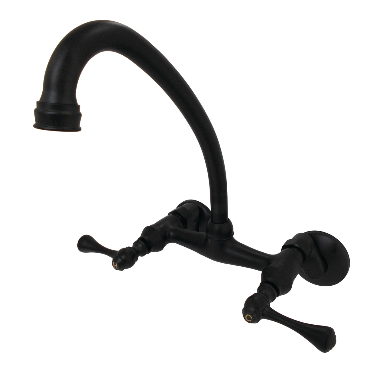 Stainless Steel Lever Handle Wall Mount Kitchen Faucet with Adjustable Centers - Perfect for Modern Farmhouse, RV, and Tiny Home Sinks