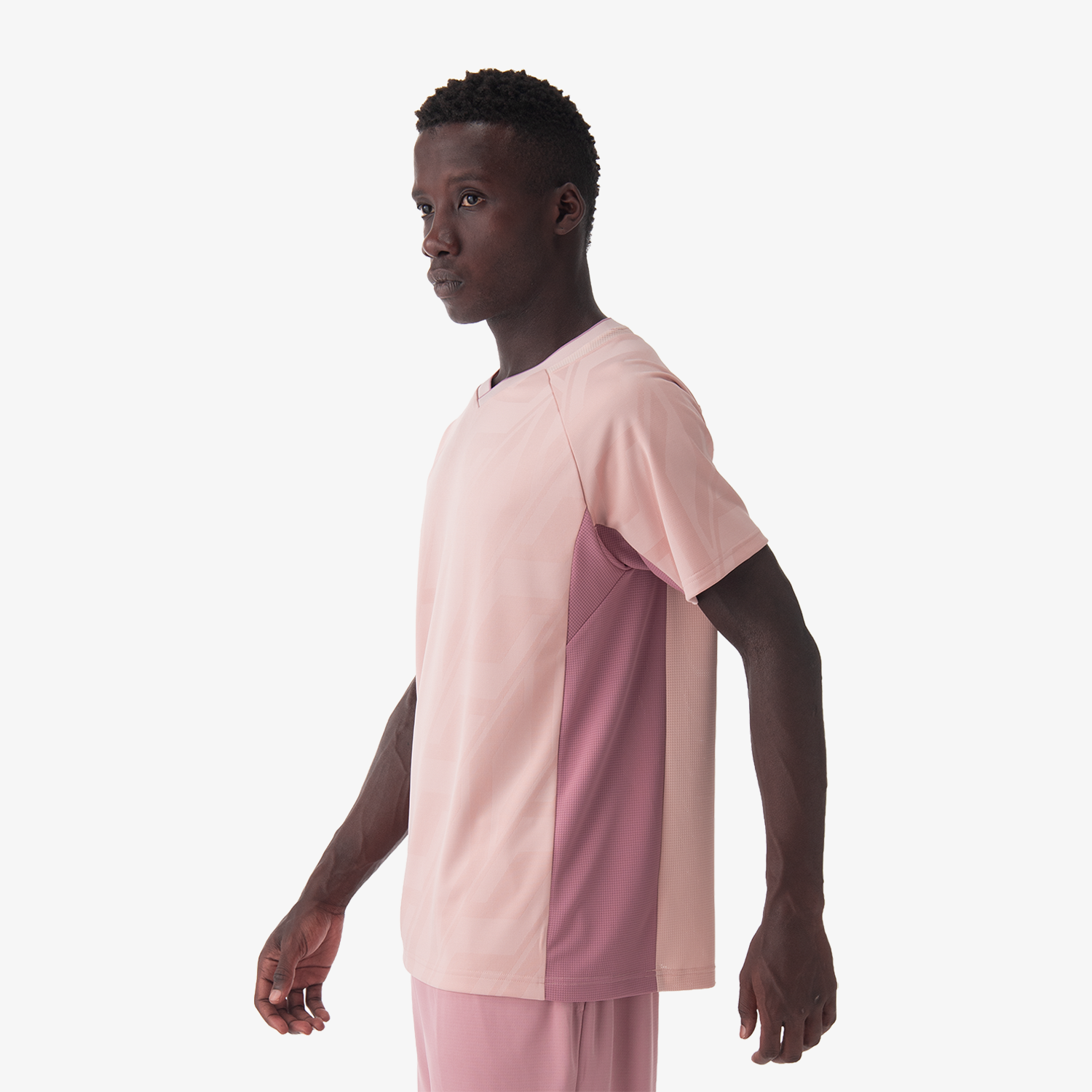 Yonex Men's Crew Neck Tennis Shirt 10632 - Breathable Quick-Dry Performance Tee in Smoke Pink for Casual & Sports Wear