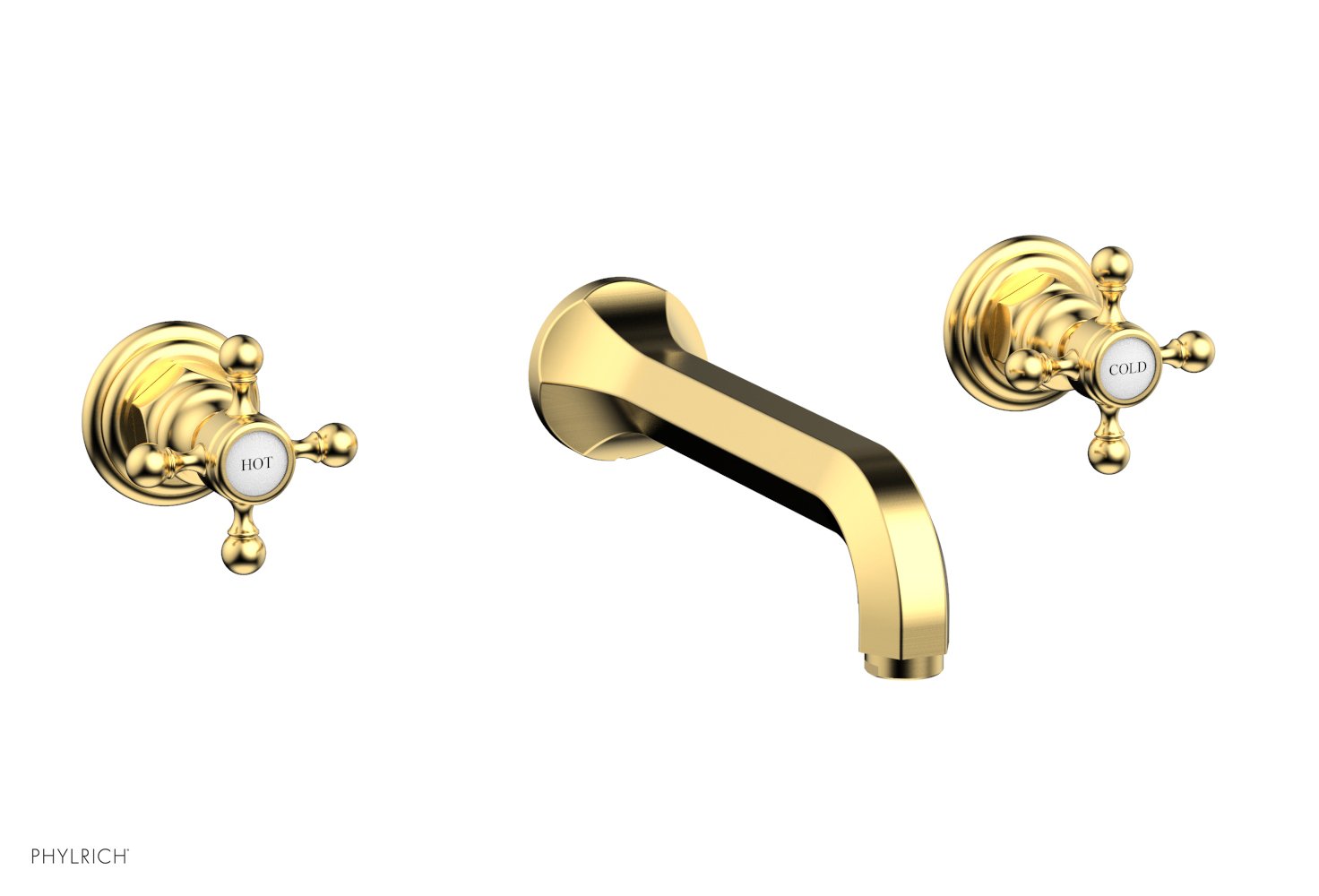 HEX TRADITIONAL Wall Mounted Lavatory Sink Set 500 11 - Perfect for Bathroom, Powder Room, and Guest Bathroom Decor