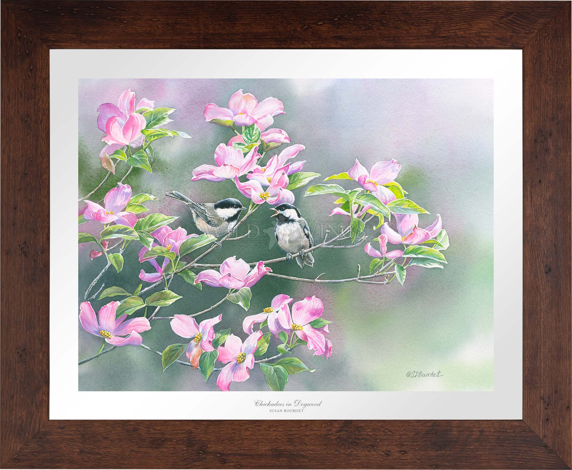 Chickadees in Dogwood - Handmade Artisan Paper for Scrapbooking, Card Making & Home Decor | Premium Quality Craft Paper for DIY Projects