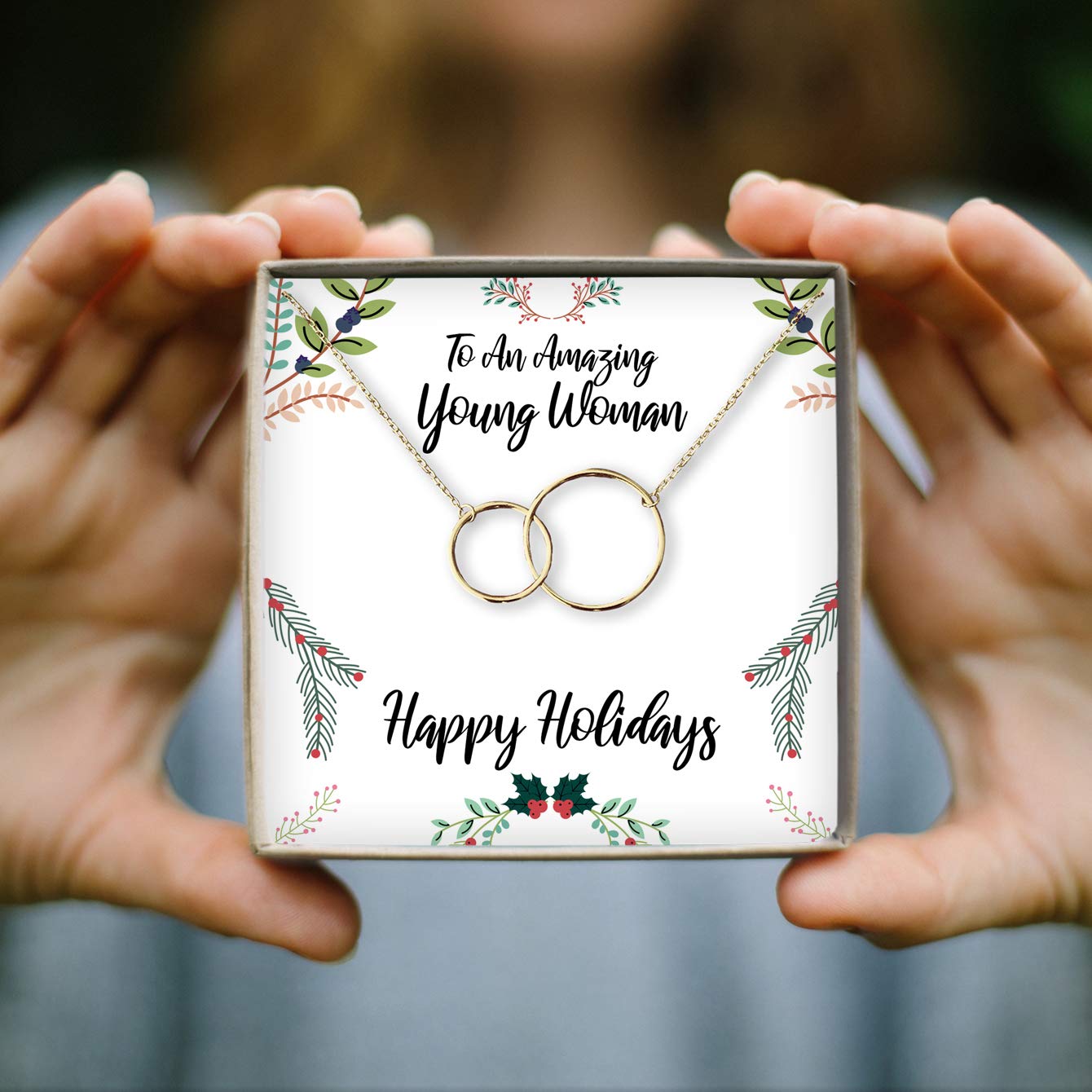 Dear Ava Christmas Necklace for Girls - Holiday Gift for Teens & Preteens - Perfect for Parties & Gifting